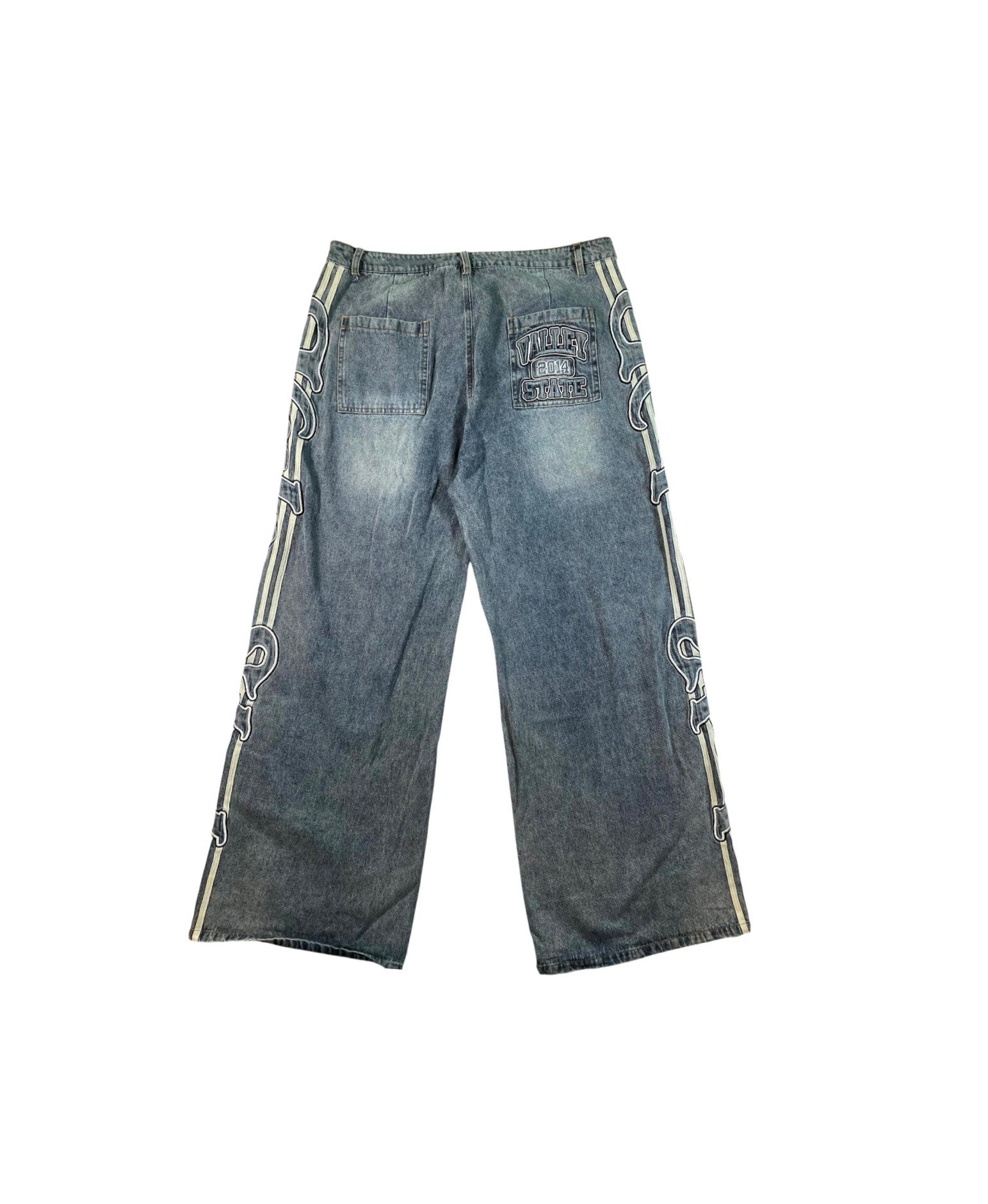 Vale Stripe Dark Wash & Cream Jeans