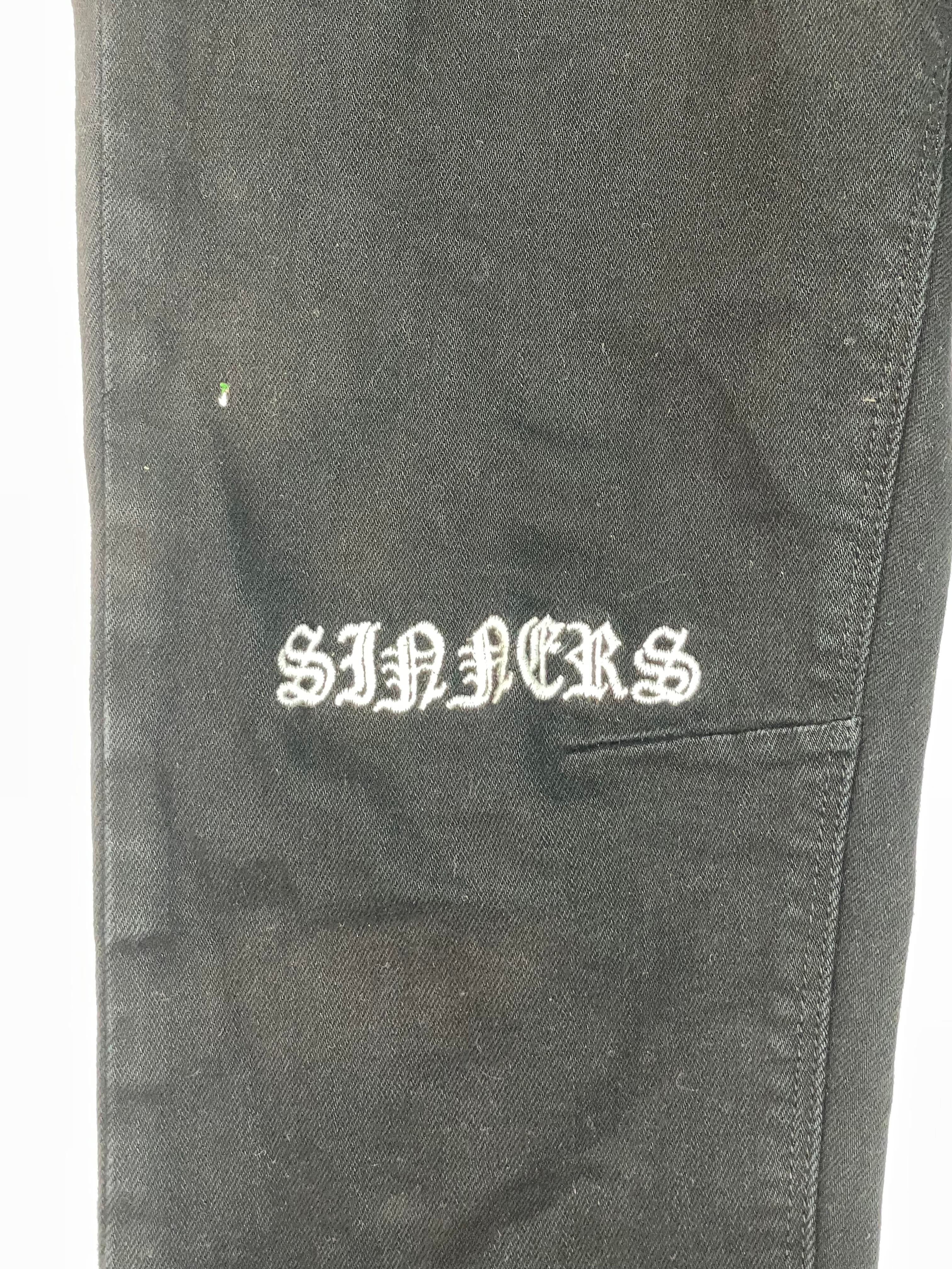 RTA Black White Sinner Jeans