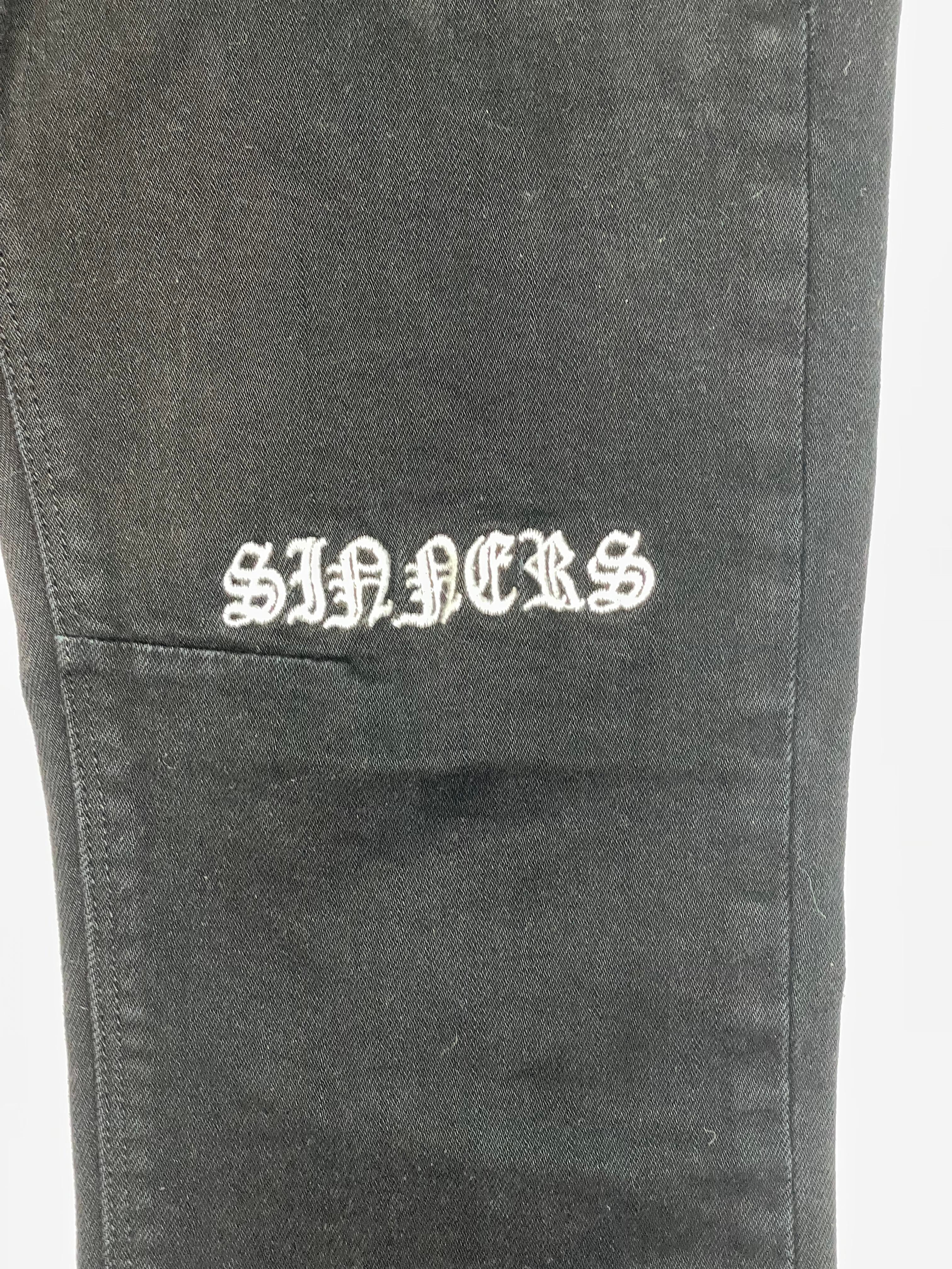 RTA Black White Sinner Jeans