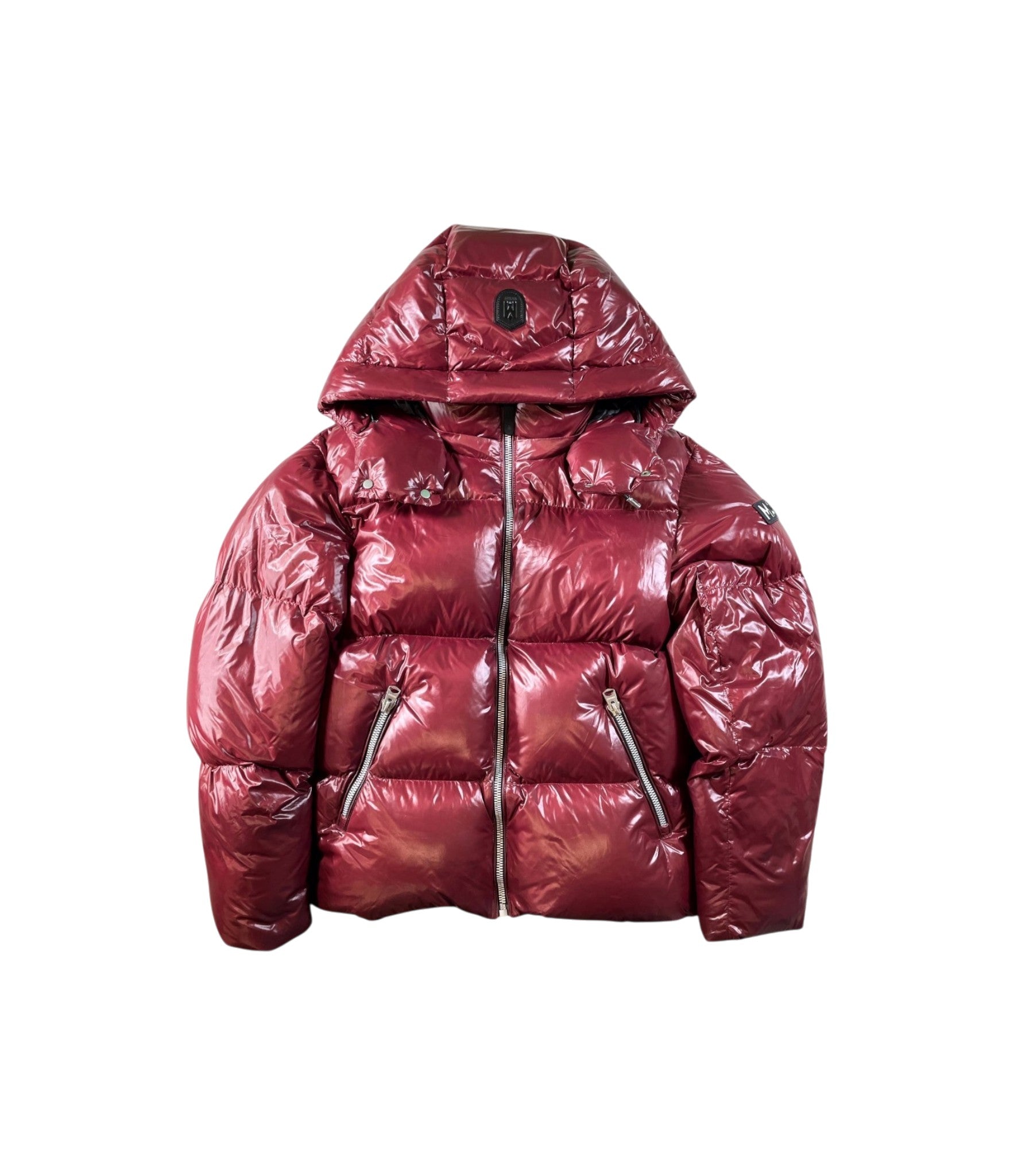 Mackage Sleeve Logo Burgundy Puffer Jacket