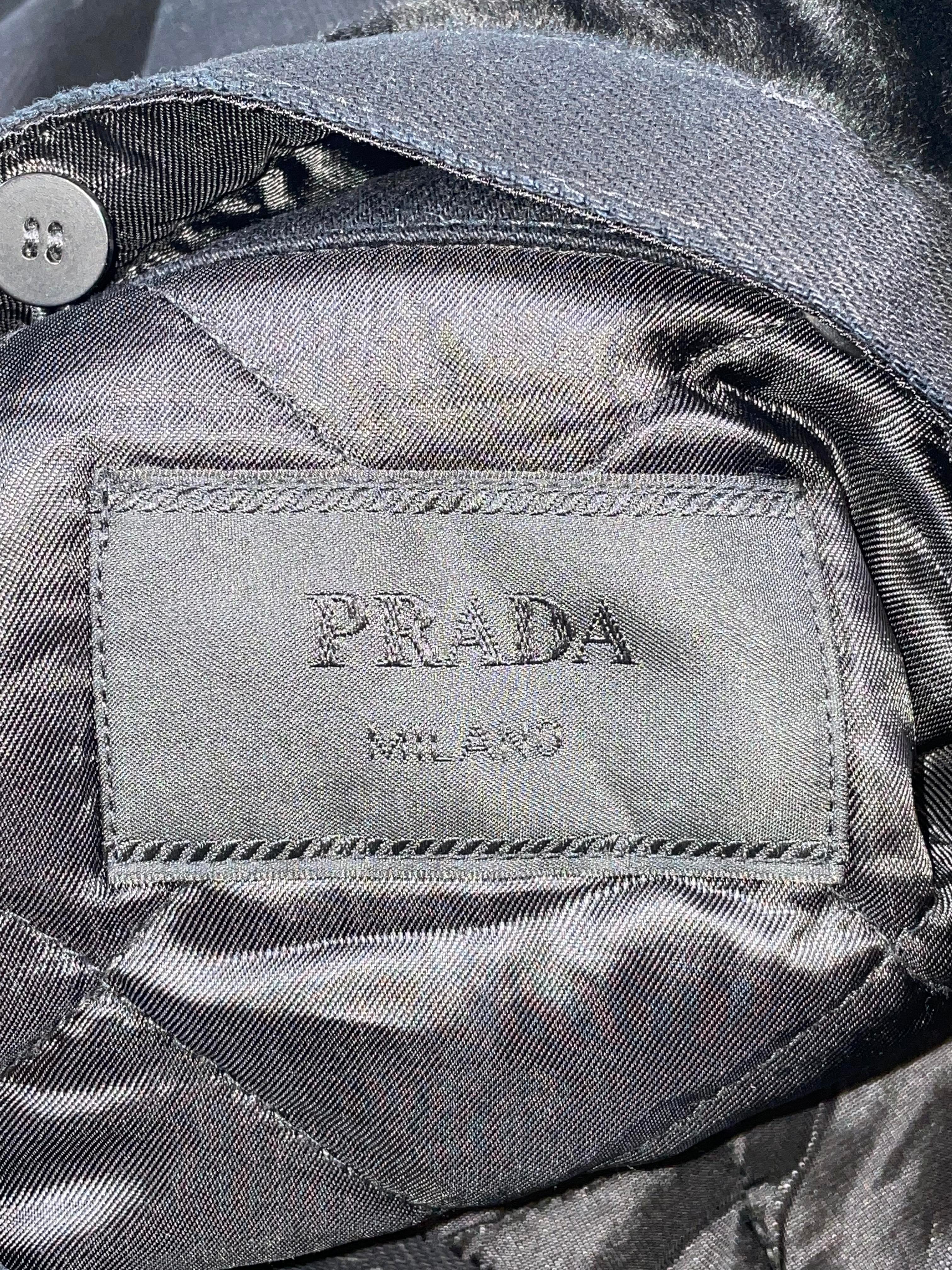 Prada Bull Blouson Black Denim Jacket