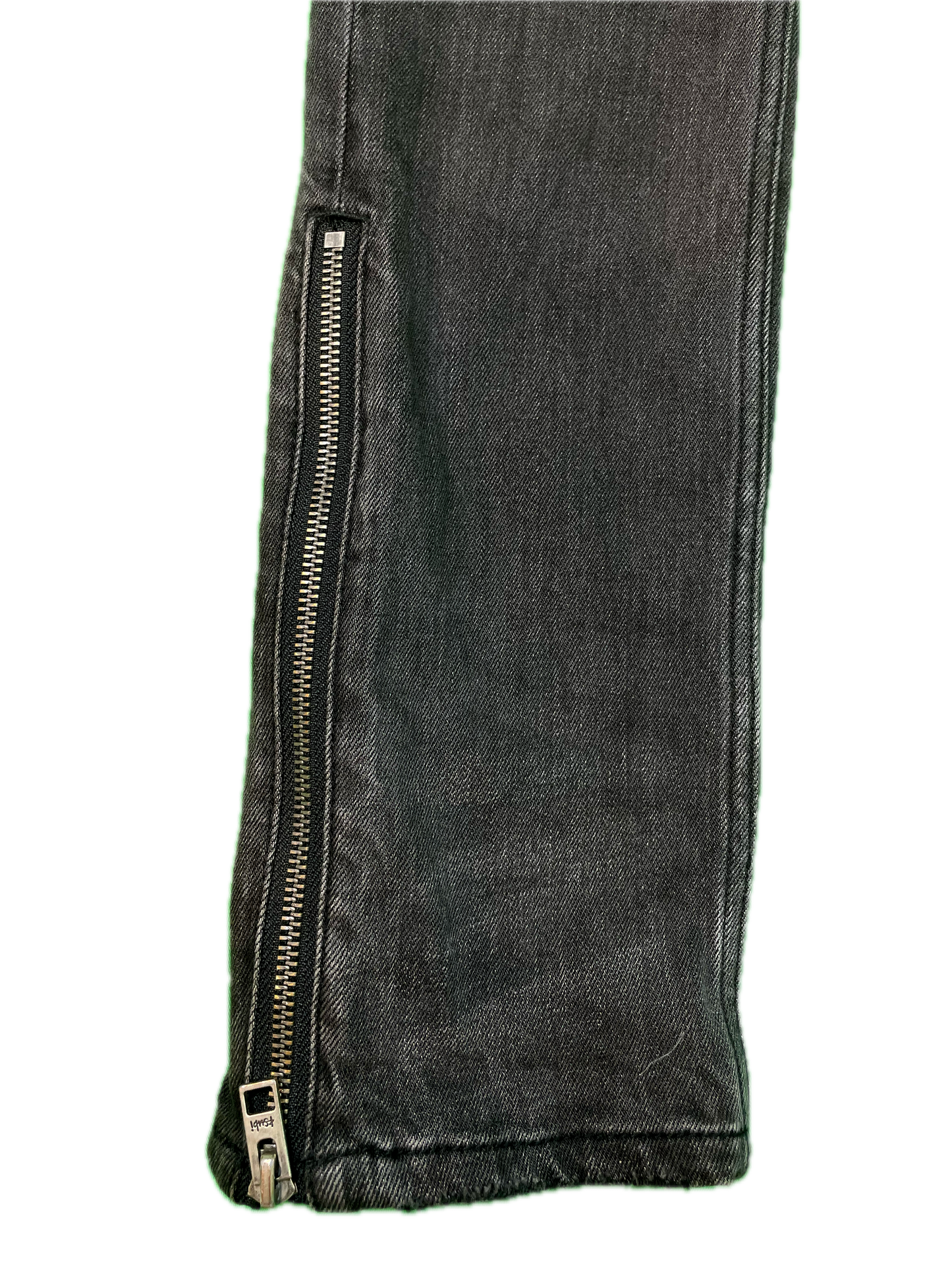 Ksubi Light Washed Flare Zip Black Jeans