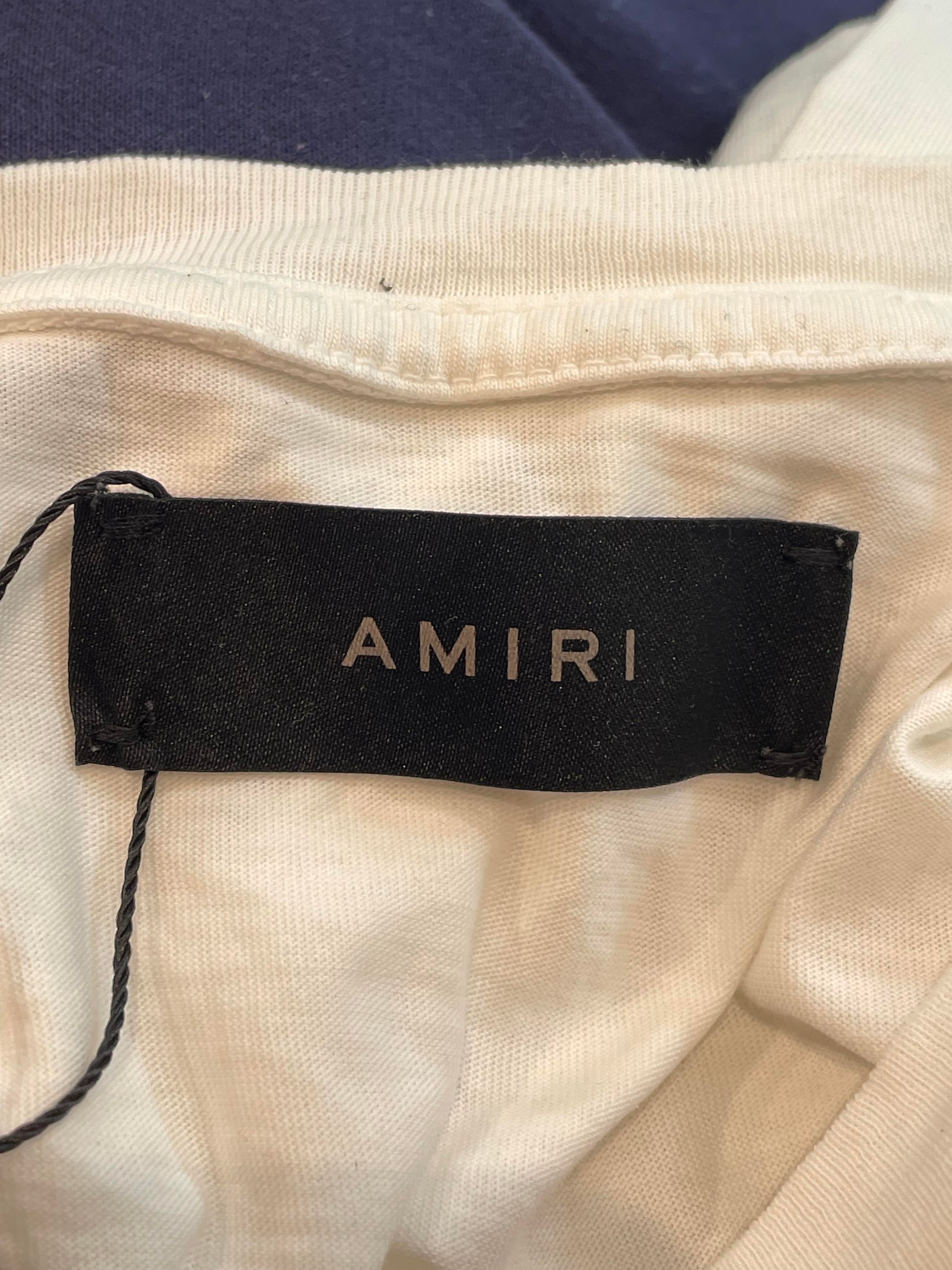 Amiri White Black Core Logo T-Shirt