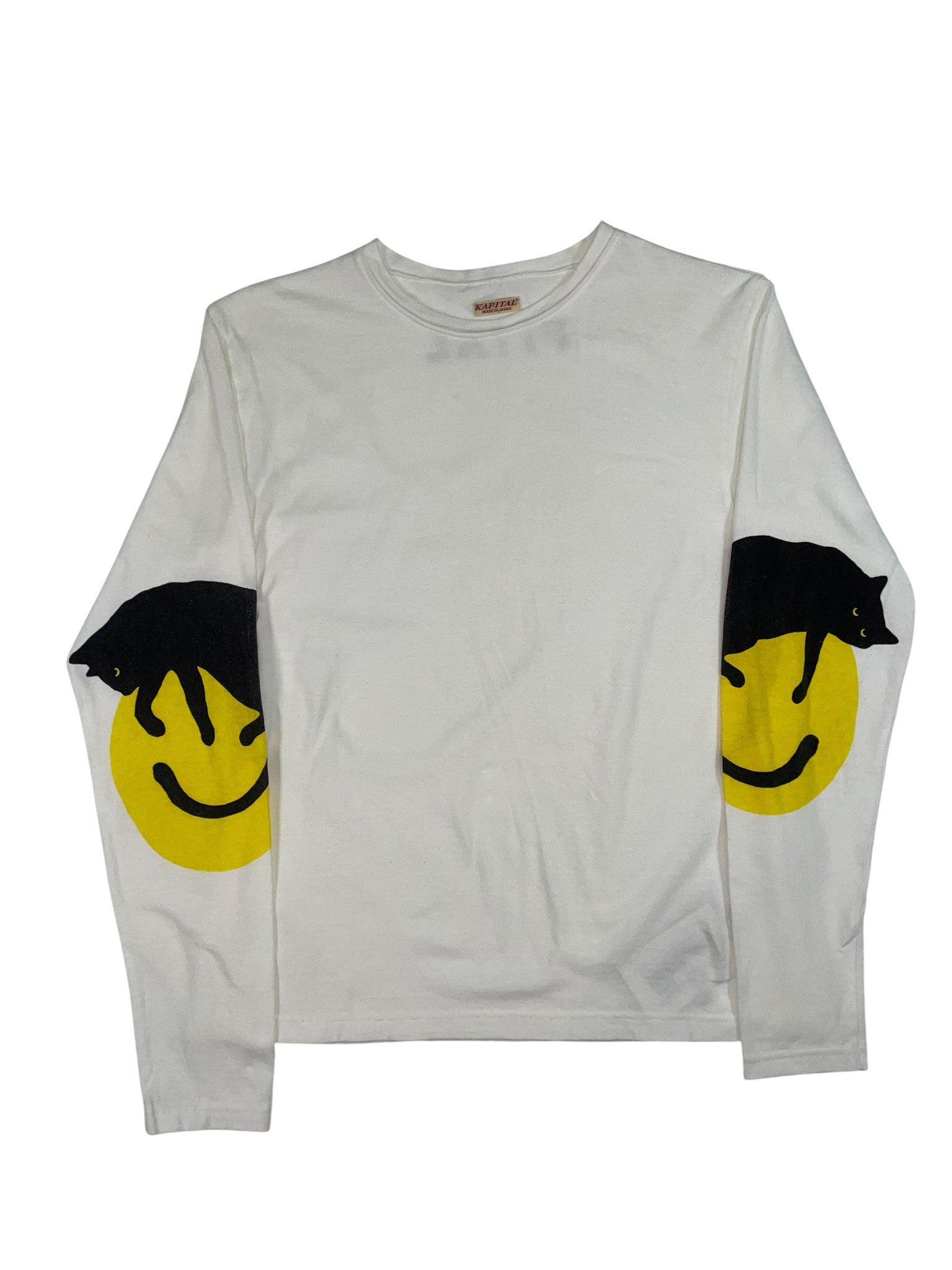 Kapital White 'Smiley Cat' Long Sleeve