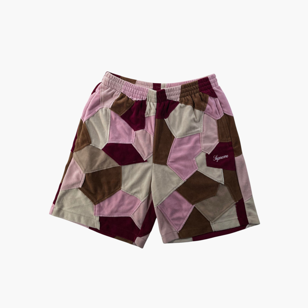 Supreme Velour Patchwork Shorts