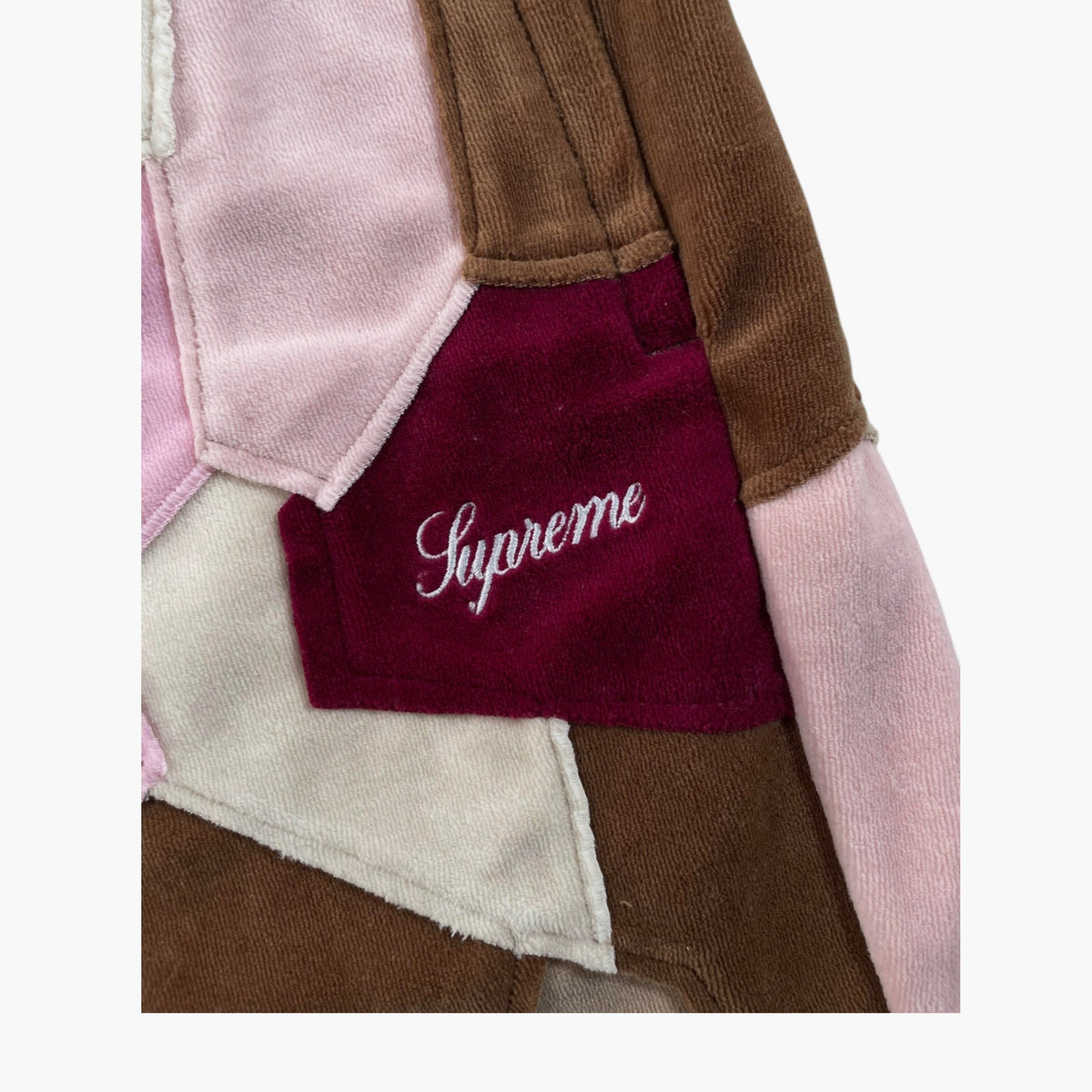 Supreme Velour Patchwork Shorts