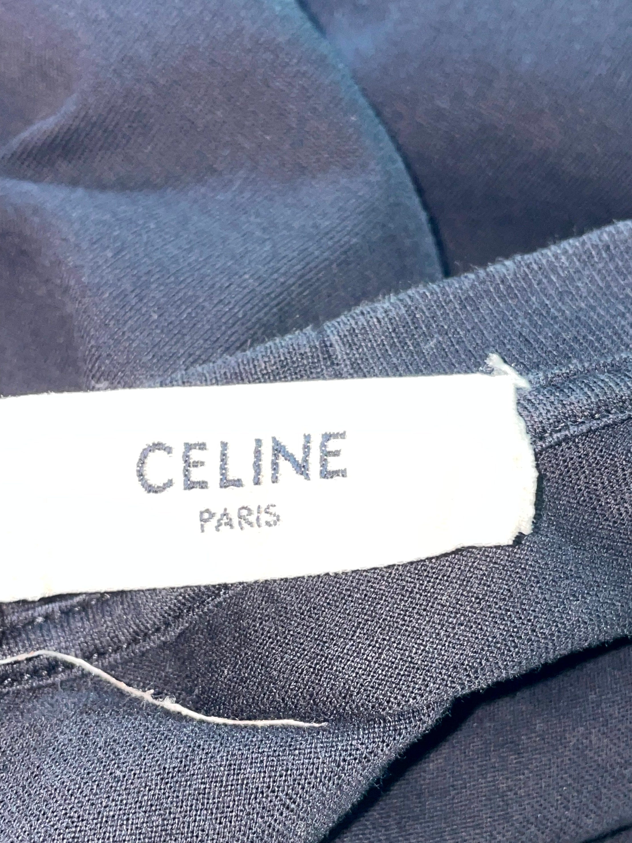 Celine 'Arc Logo' Black & Mustard Yellow Tee