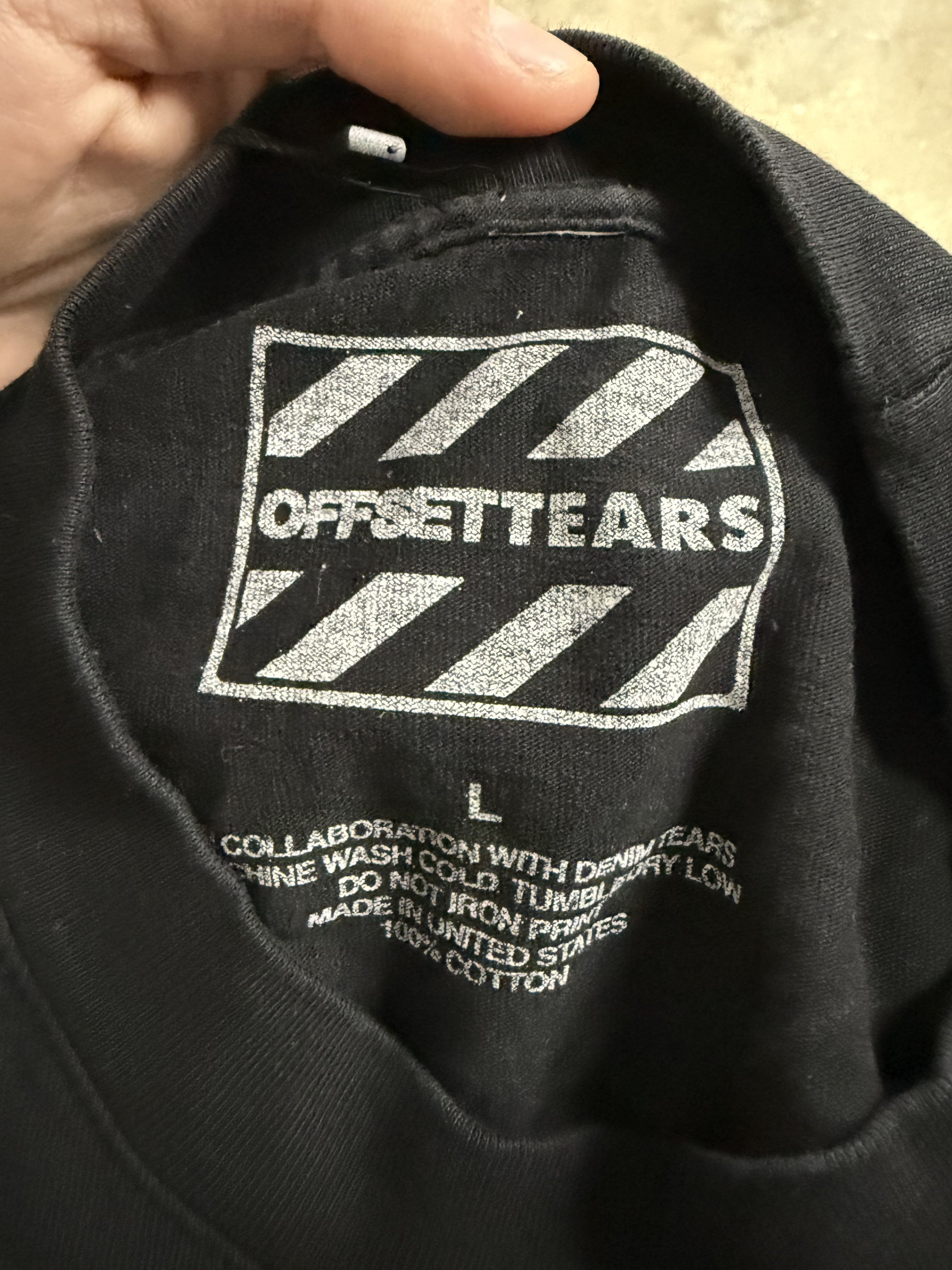 Offset Denim Tears tee Black
