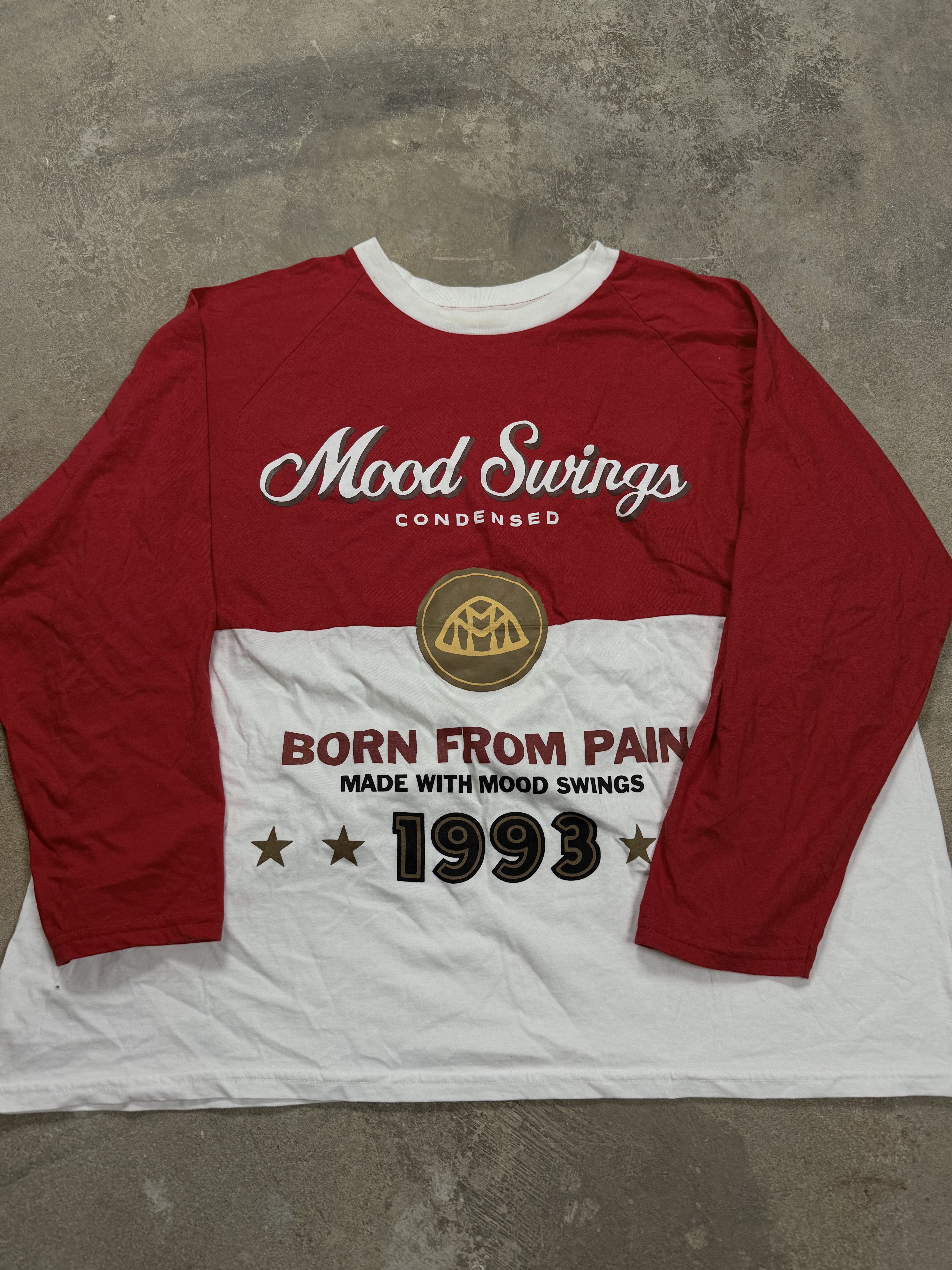 Mood Swings LS White Red Used XL