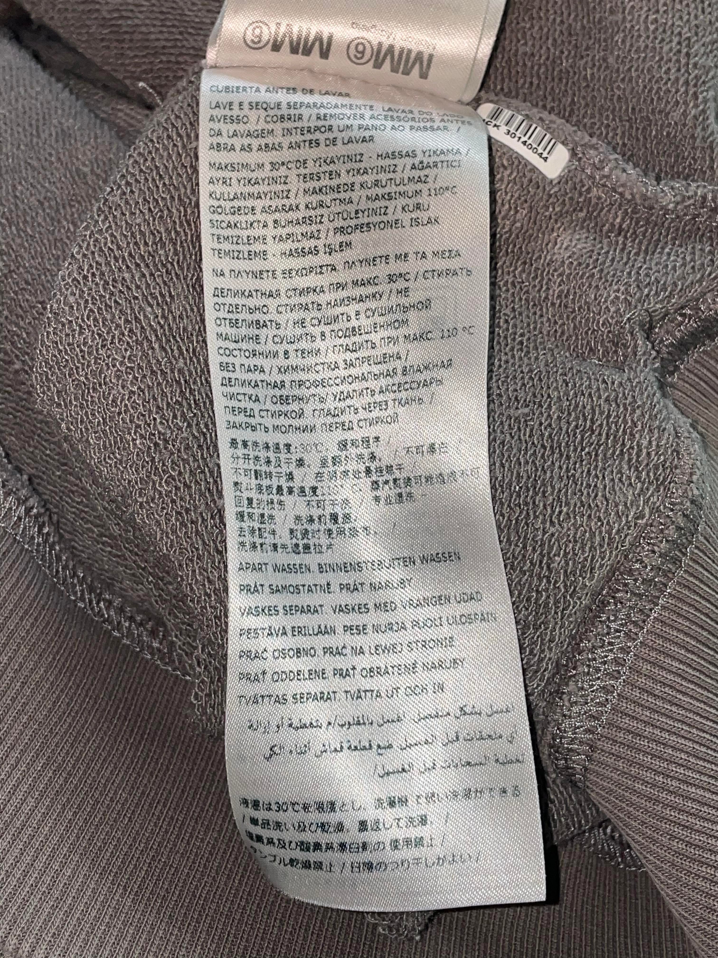 Maison Margiela 'Splatter' Grey Sleeveless Zip Up Hoodie