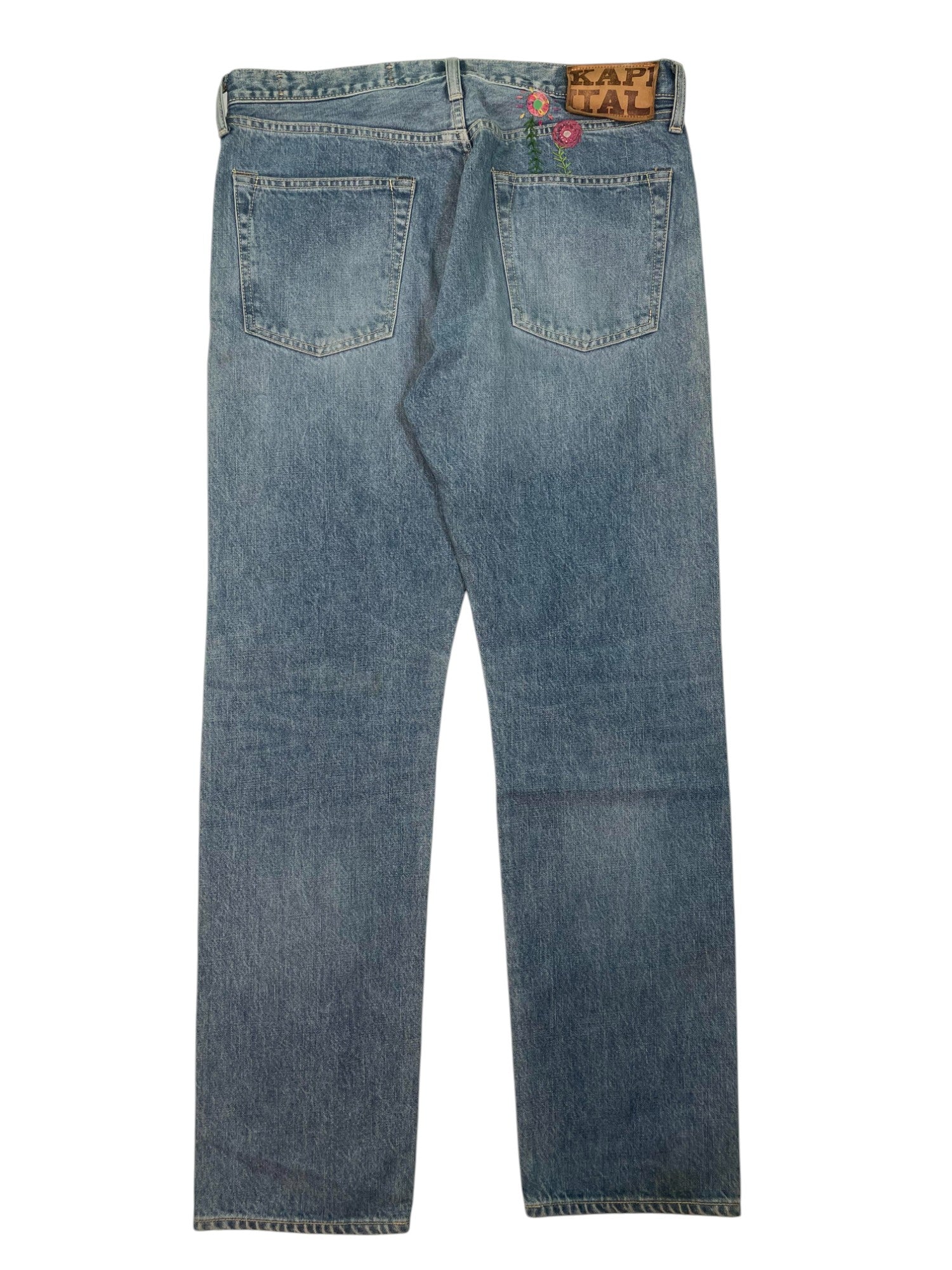 Kapital Patchwork Denim Light Wash Jeans