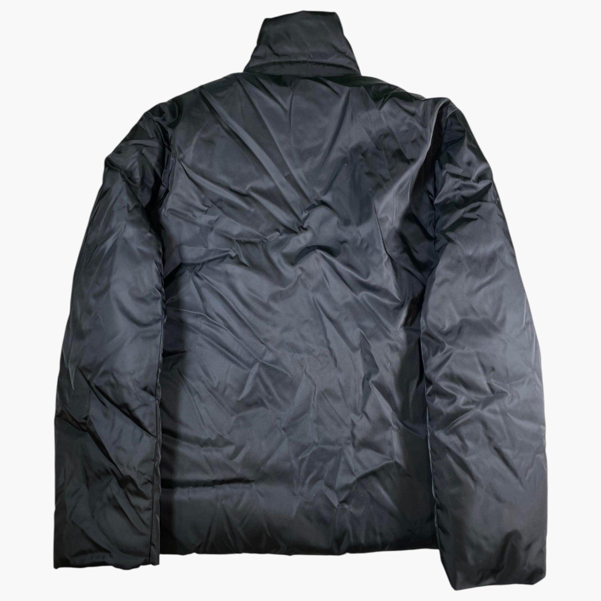 Prada Nylon Plaque Black Puffer Jacket