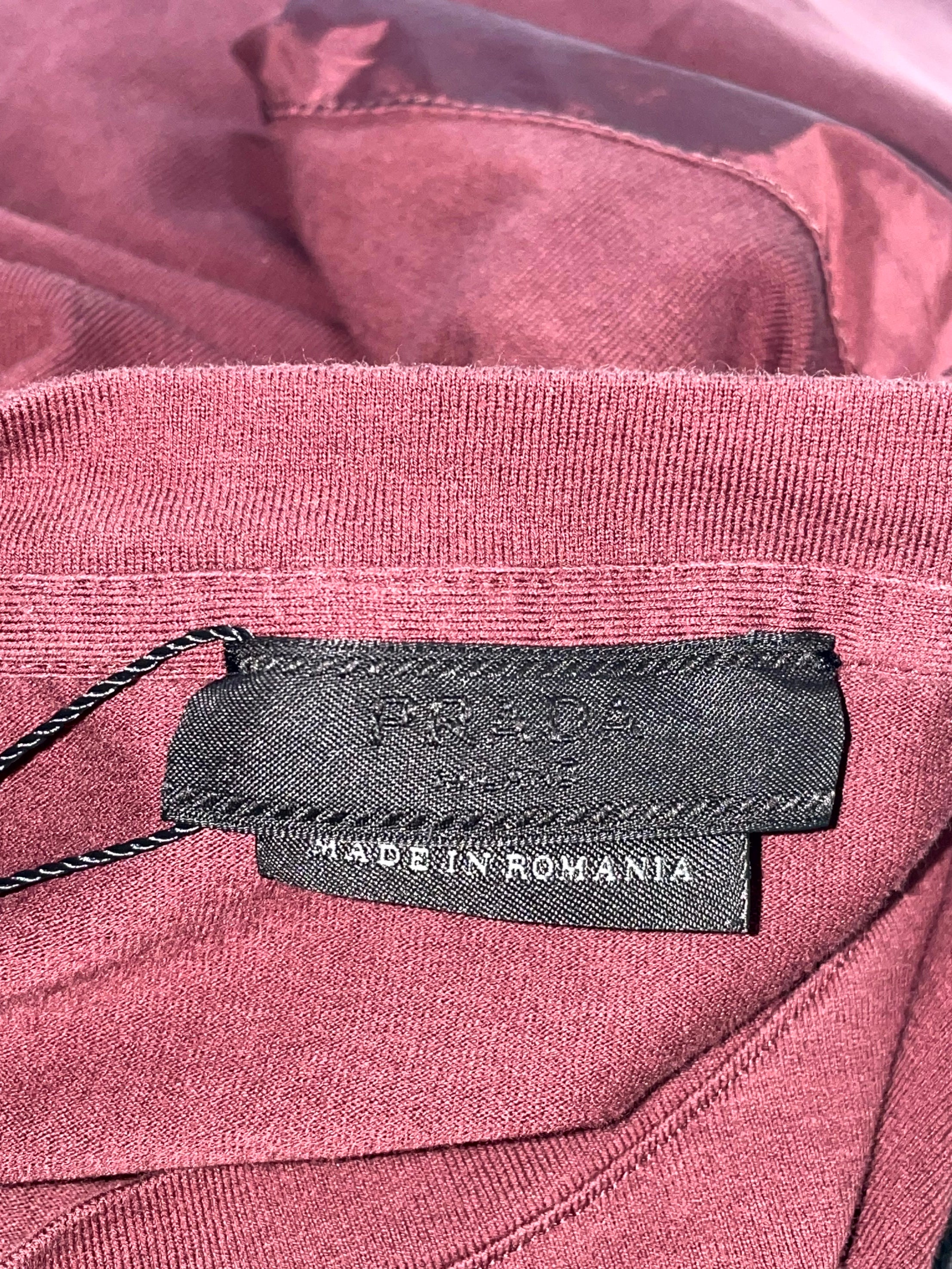 Prada Logo Maroon Tee