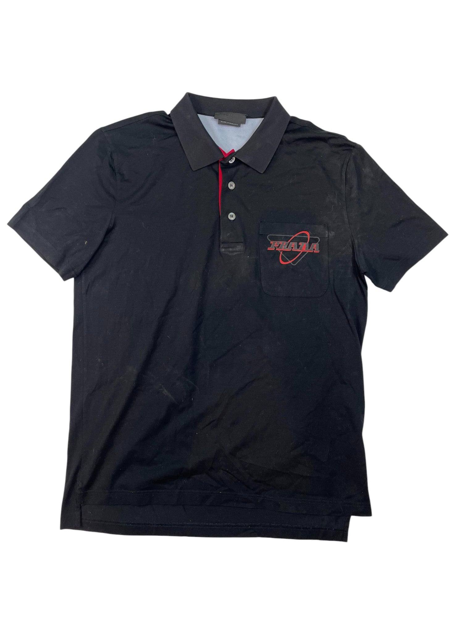 Prada Polo Black & Red T Shirt