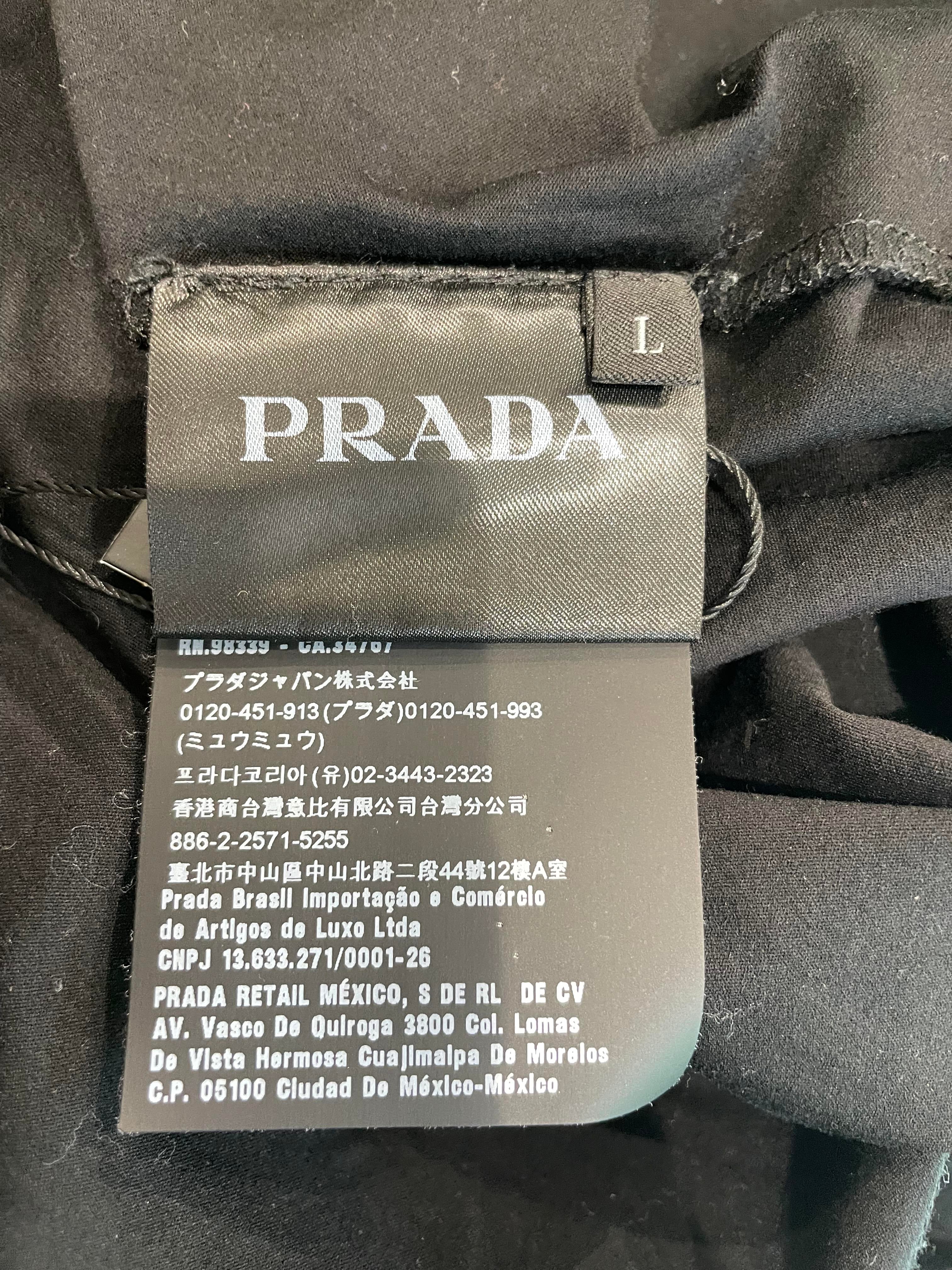 Prada Polo Black & Red T Shirt