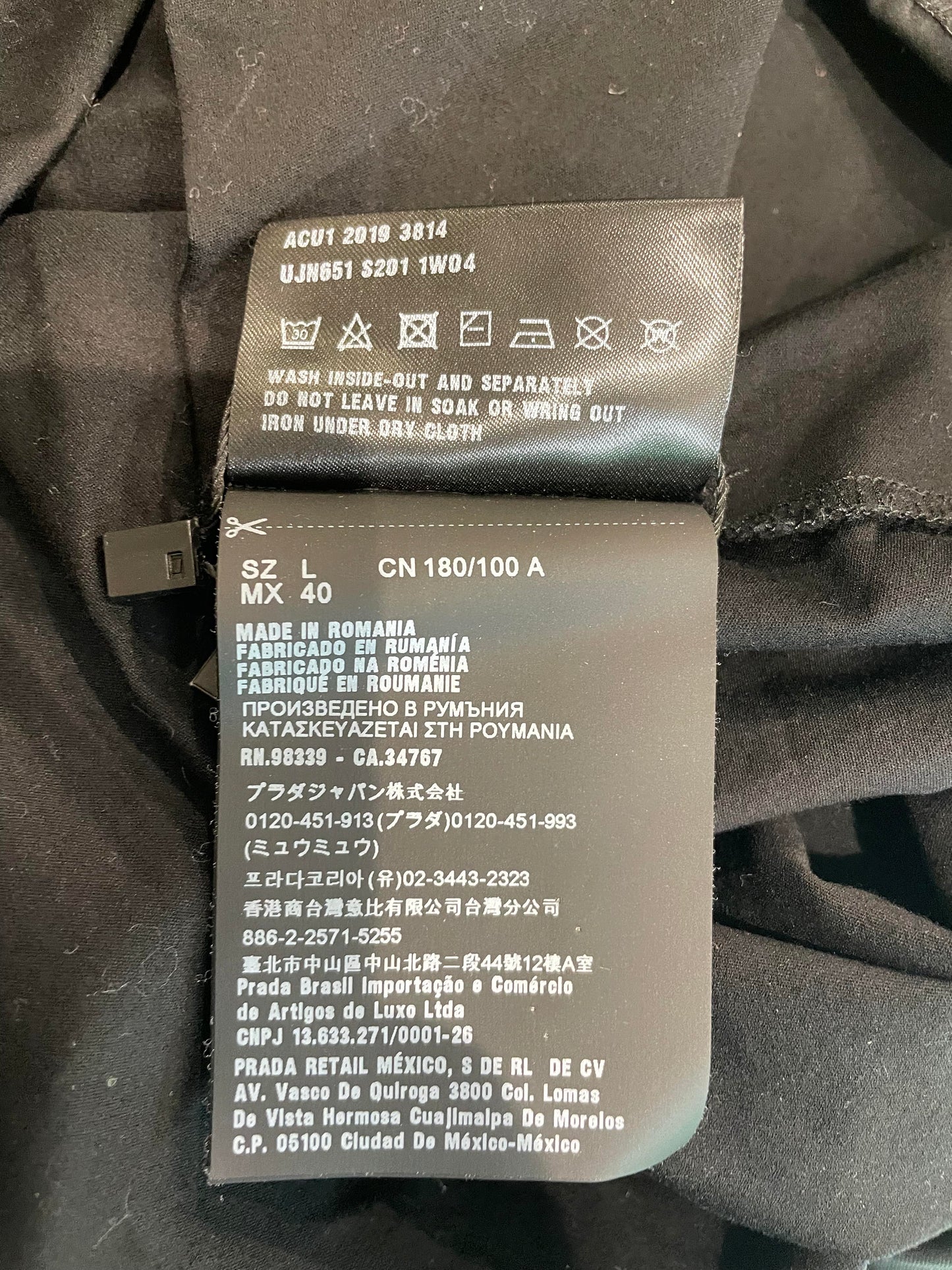 Prada Polo Black & Red T Shirt