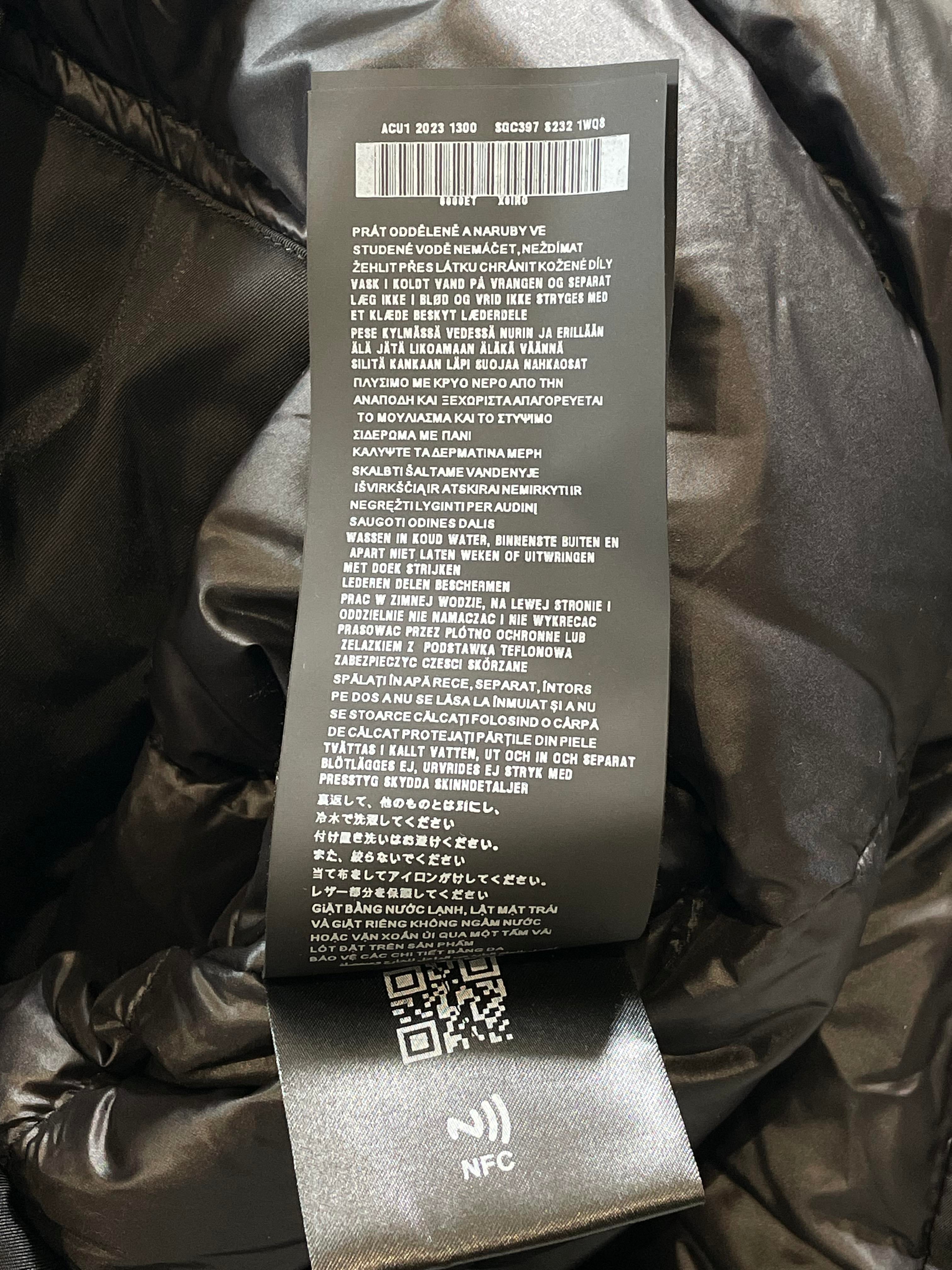 Prada Nylon Plaque Black Puffer Jacket