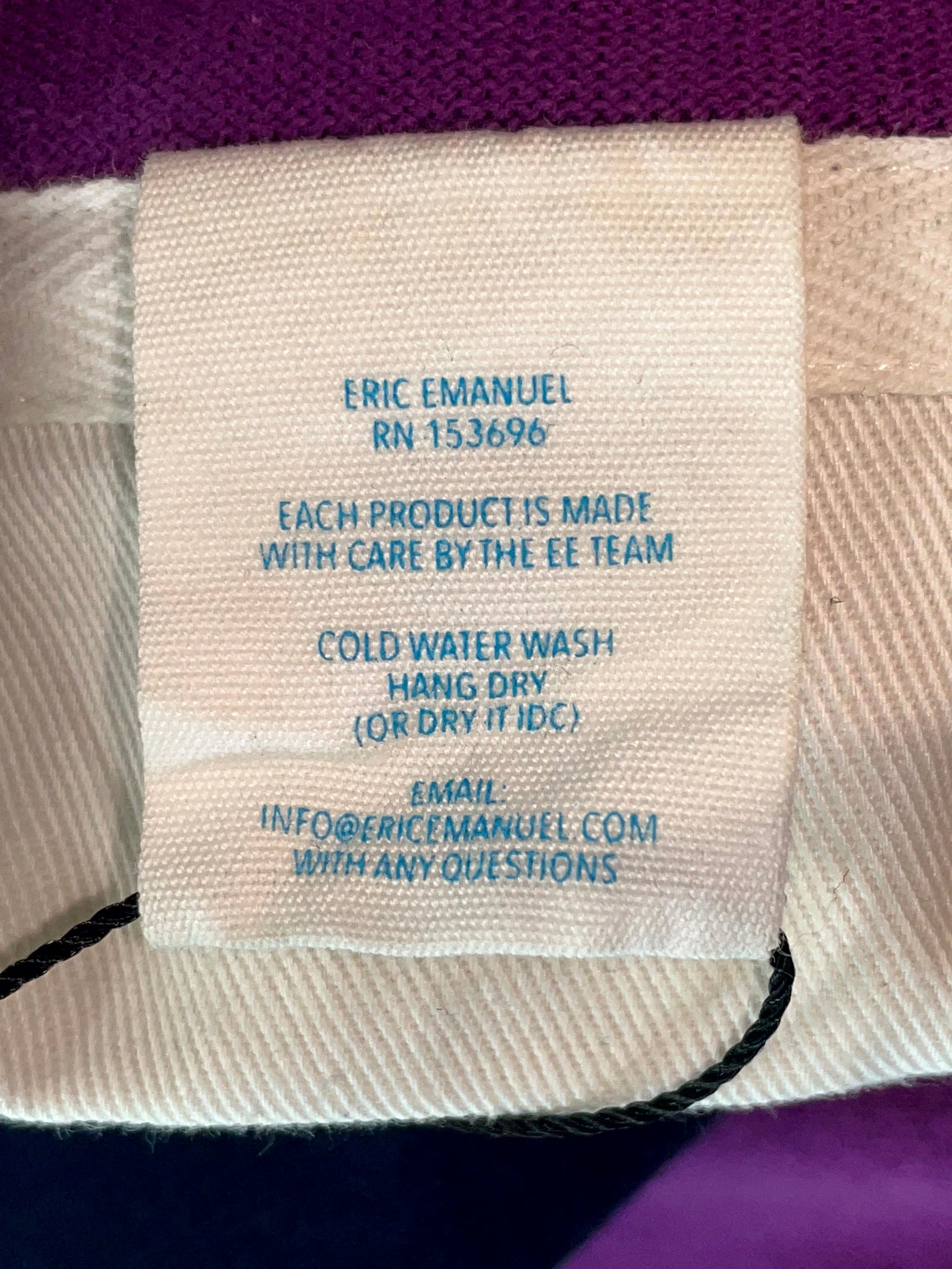 Eric Emanuel Striple Rugby Navy & Purple Polo