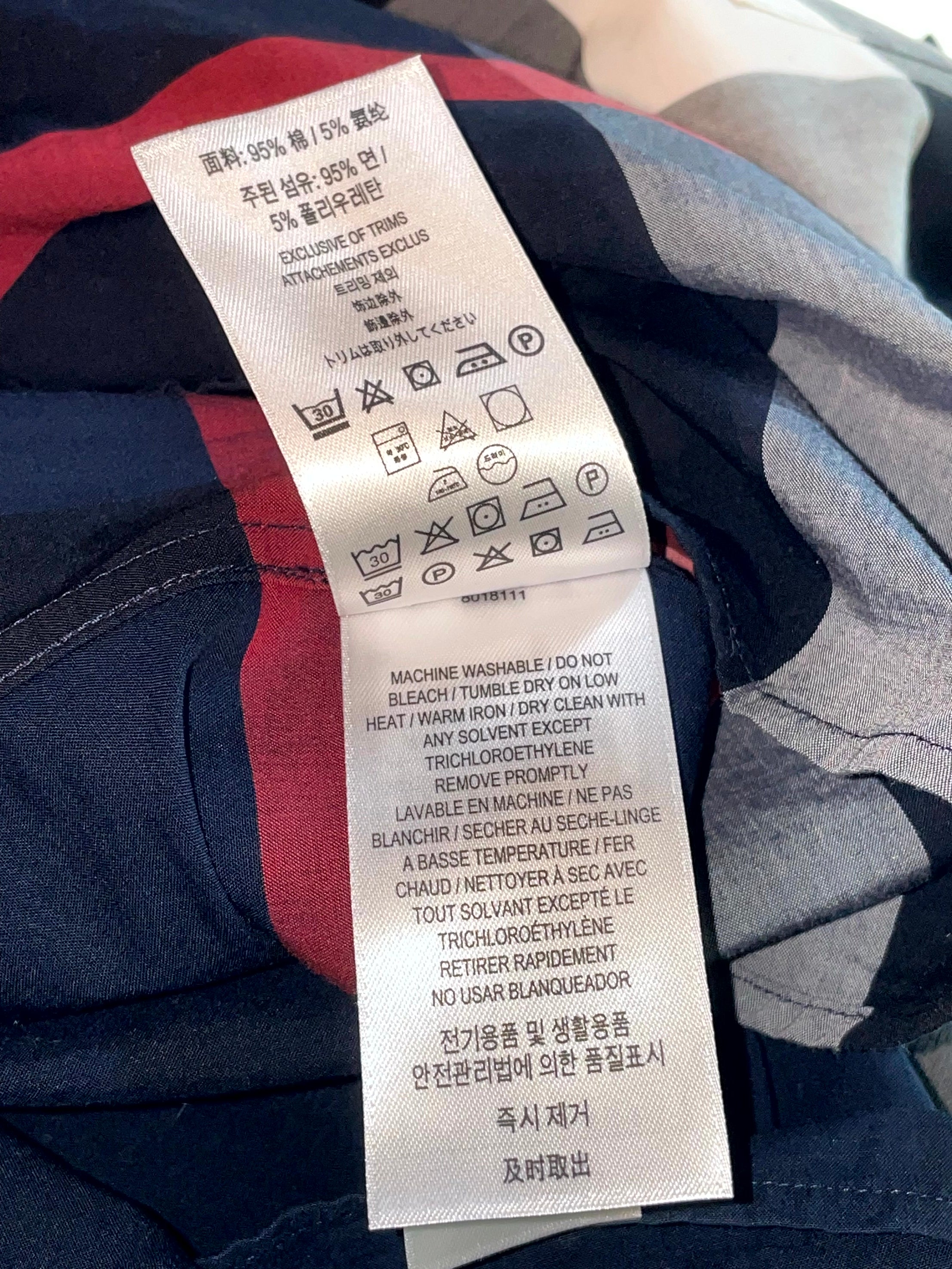 Burberry Button Up Navy Shirt