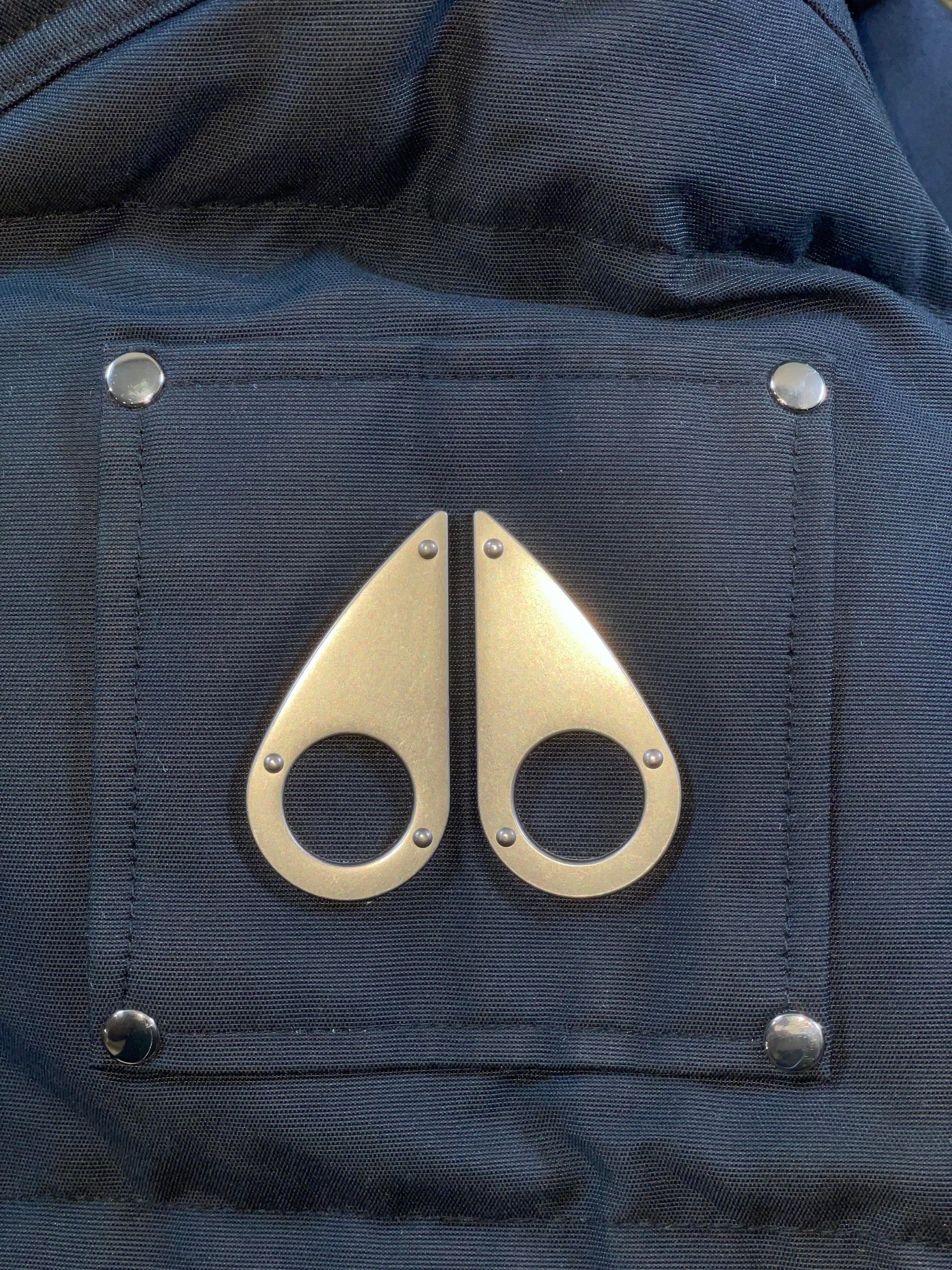 Moose Knuckles 3Q Navy & Black Fur Parka Jacket