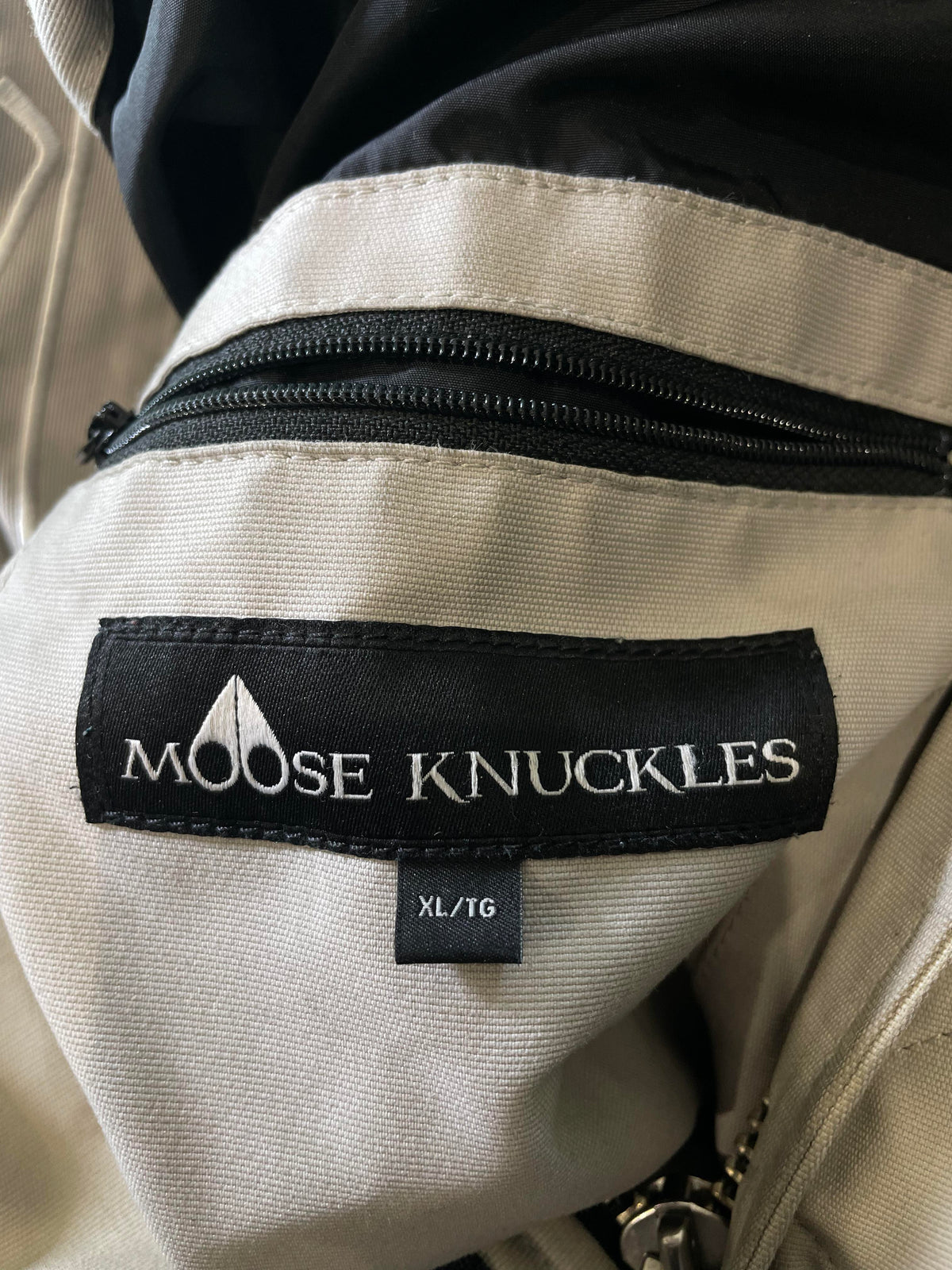 Moose Knuckles 3Q White Fur Tan Jacket