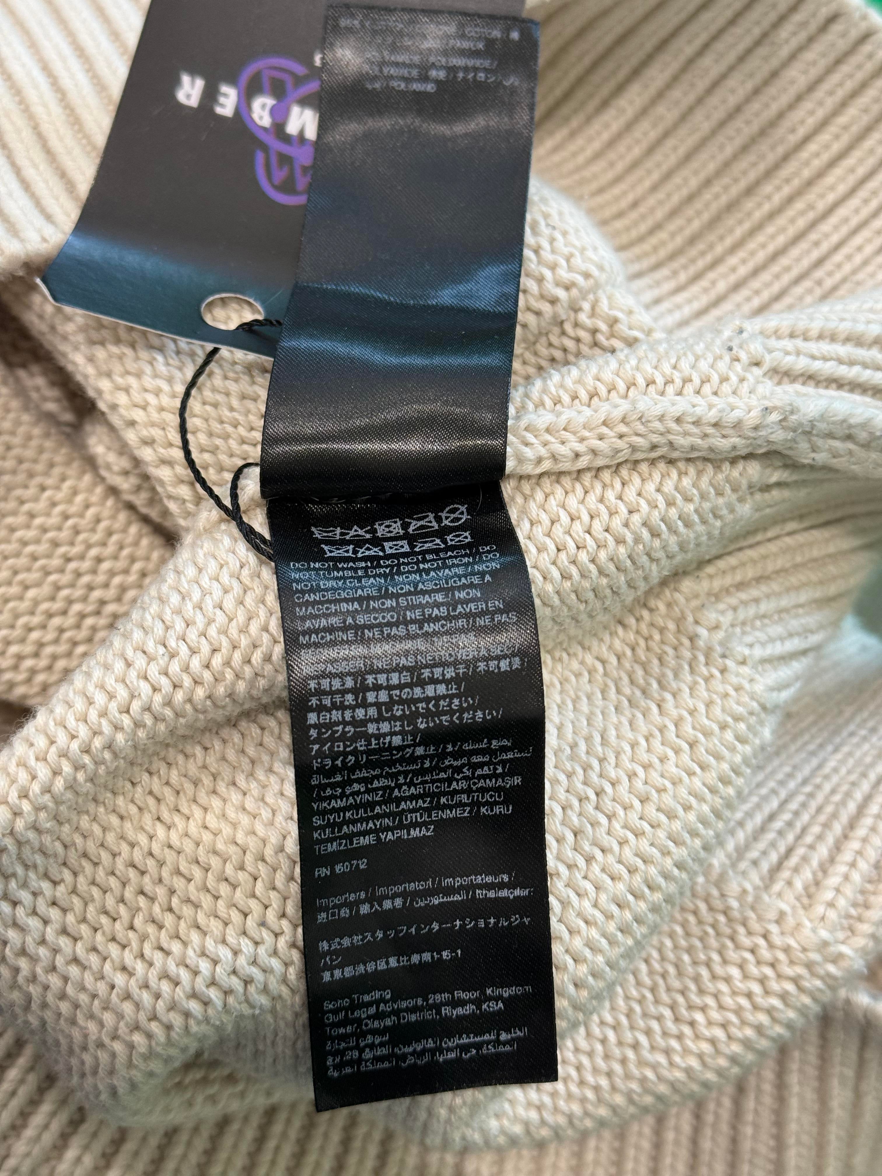 Amiri Knit Bones Cream & Red Hoodie