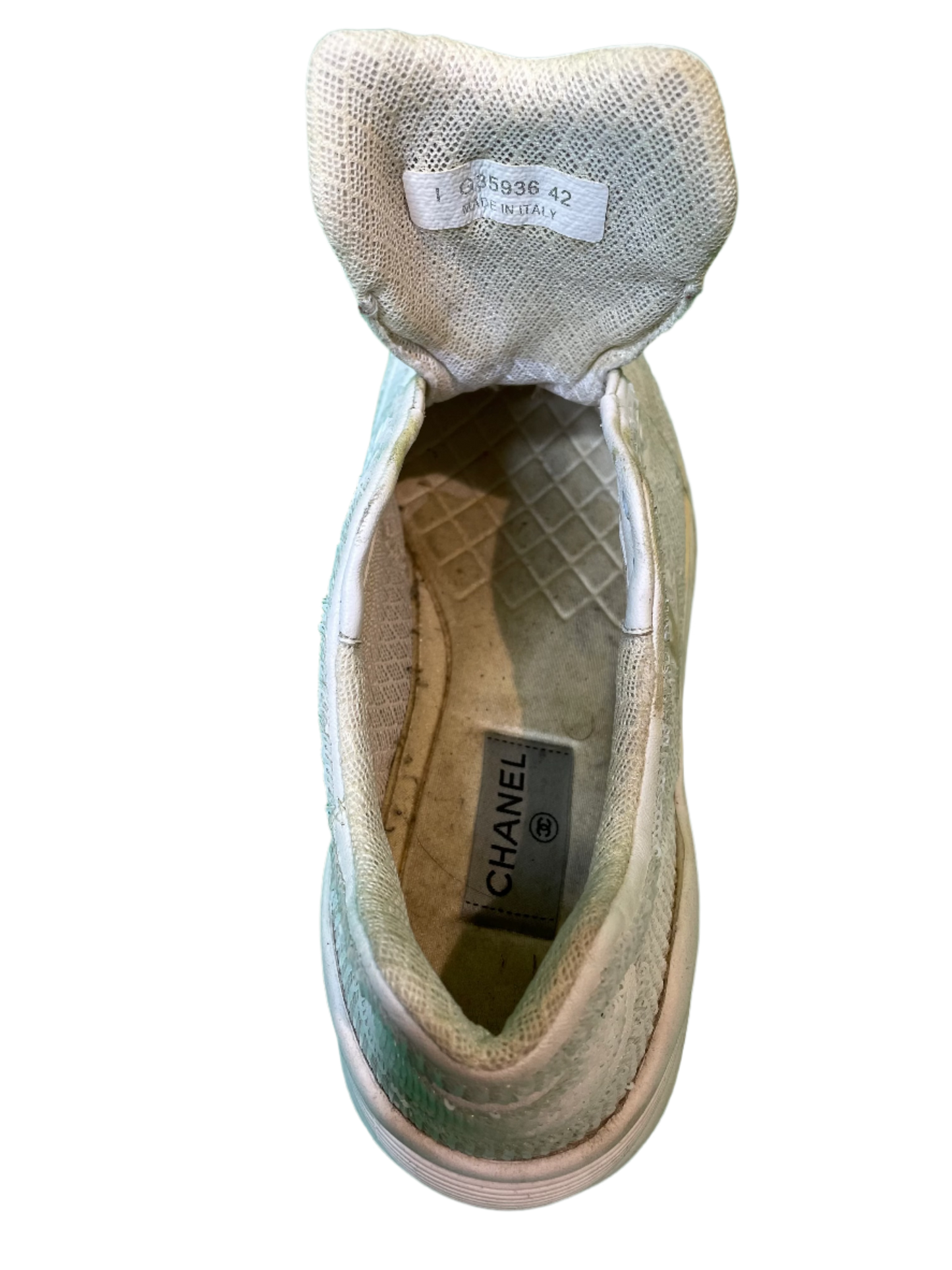Chanel Glitter White Sneaker