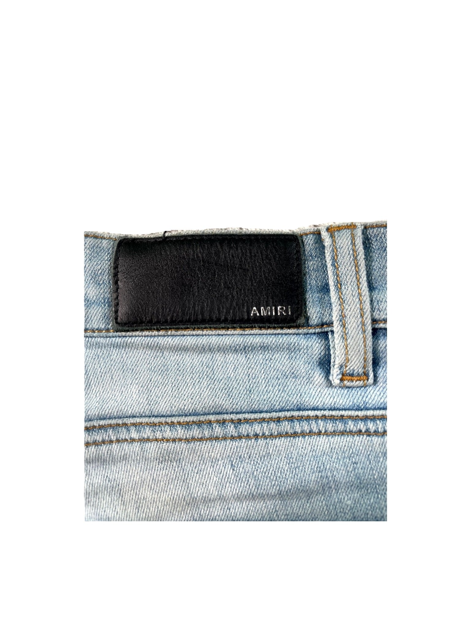 Amiri Paint Splatter (Zipper) Light Wash Jeans