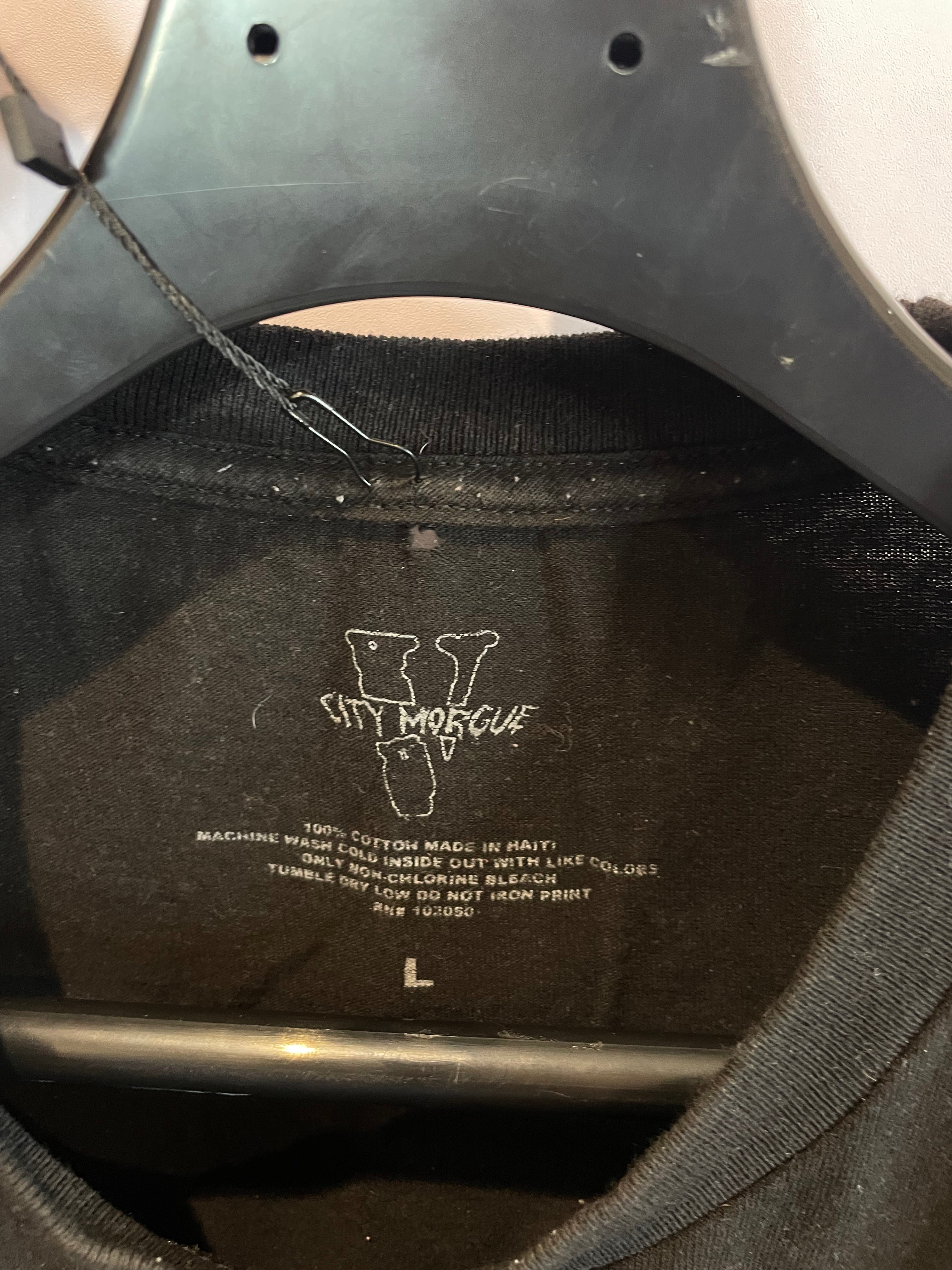 VLONE City Morgue Tee Black Used Large