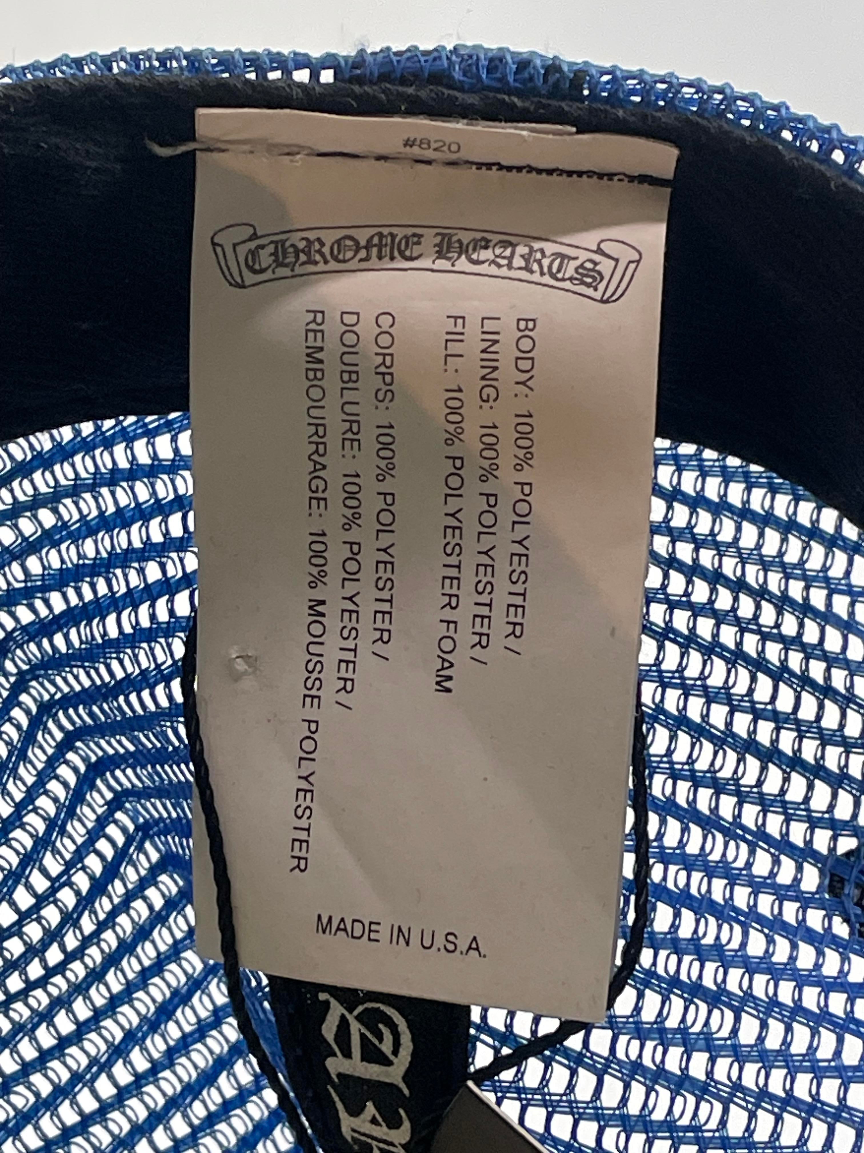 Chrome Hearts 'Eye Chart' Red, White & Blue Trucker Cap