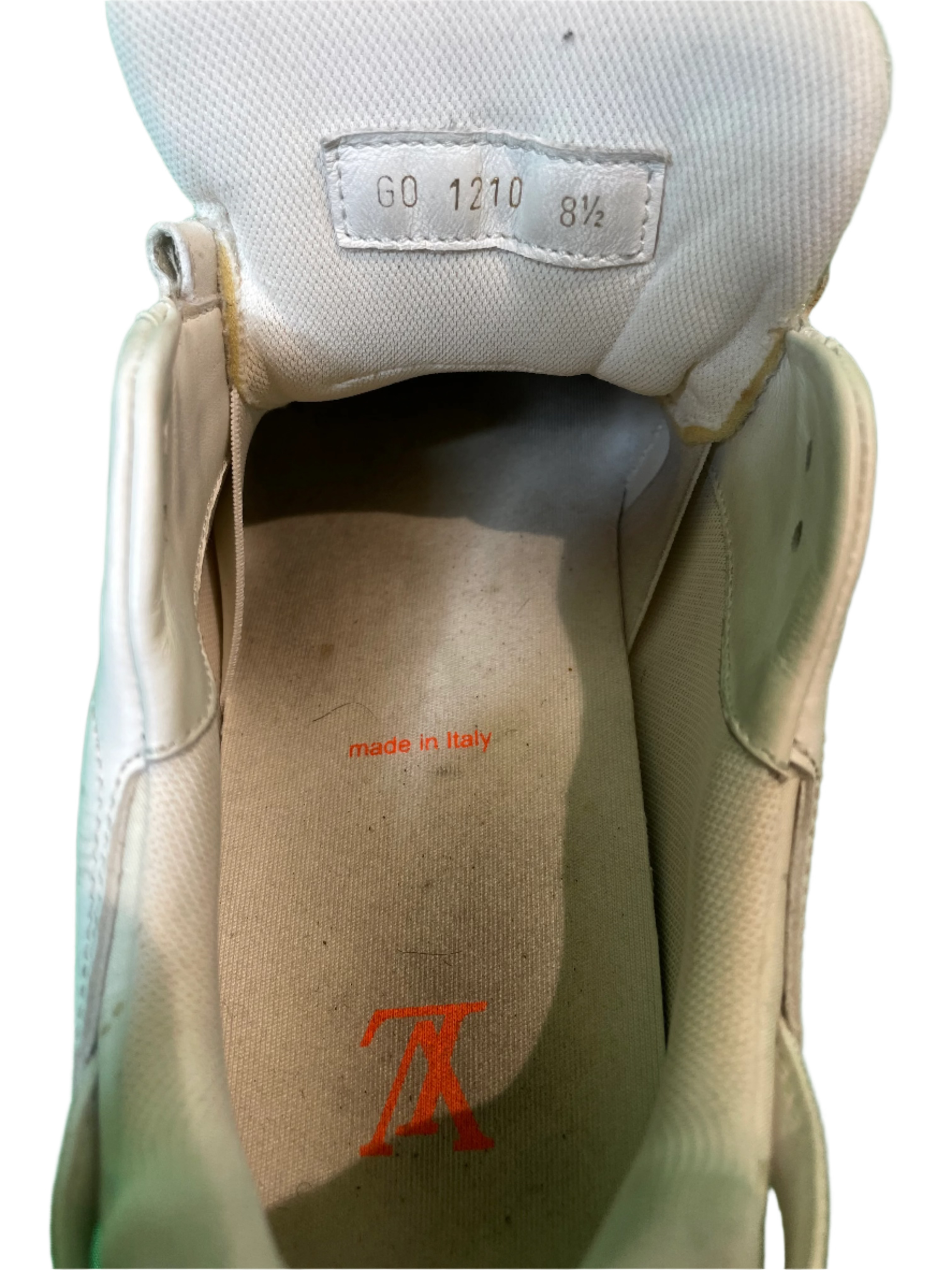 LV 'Monogram' White & Orange Sneaker