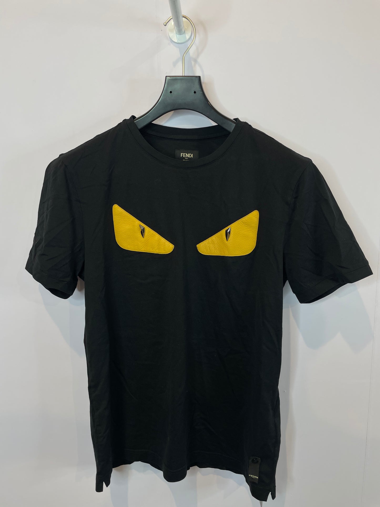 Fendi Monster Eyes Tee Black Yellow Used 48 (Small)