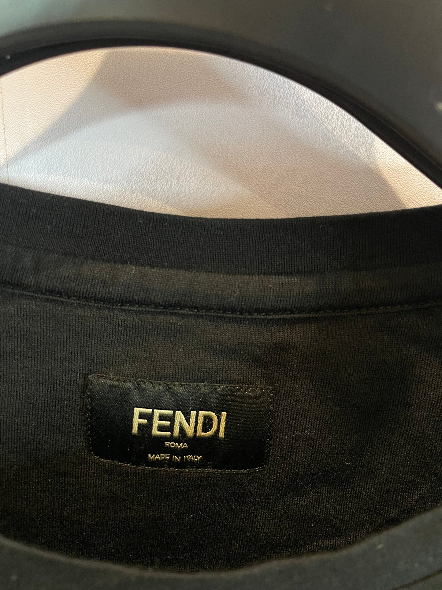 Fendi Monster Eyes Tee Black Yellow Used 48 (Small)