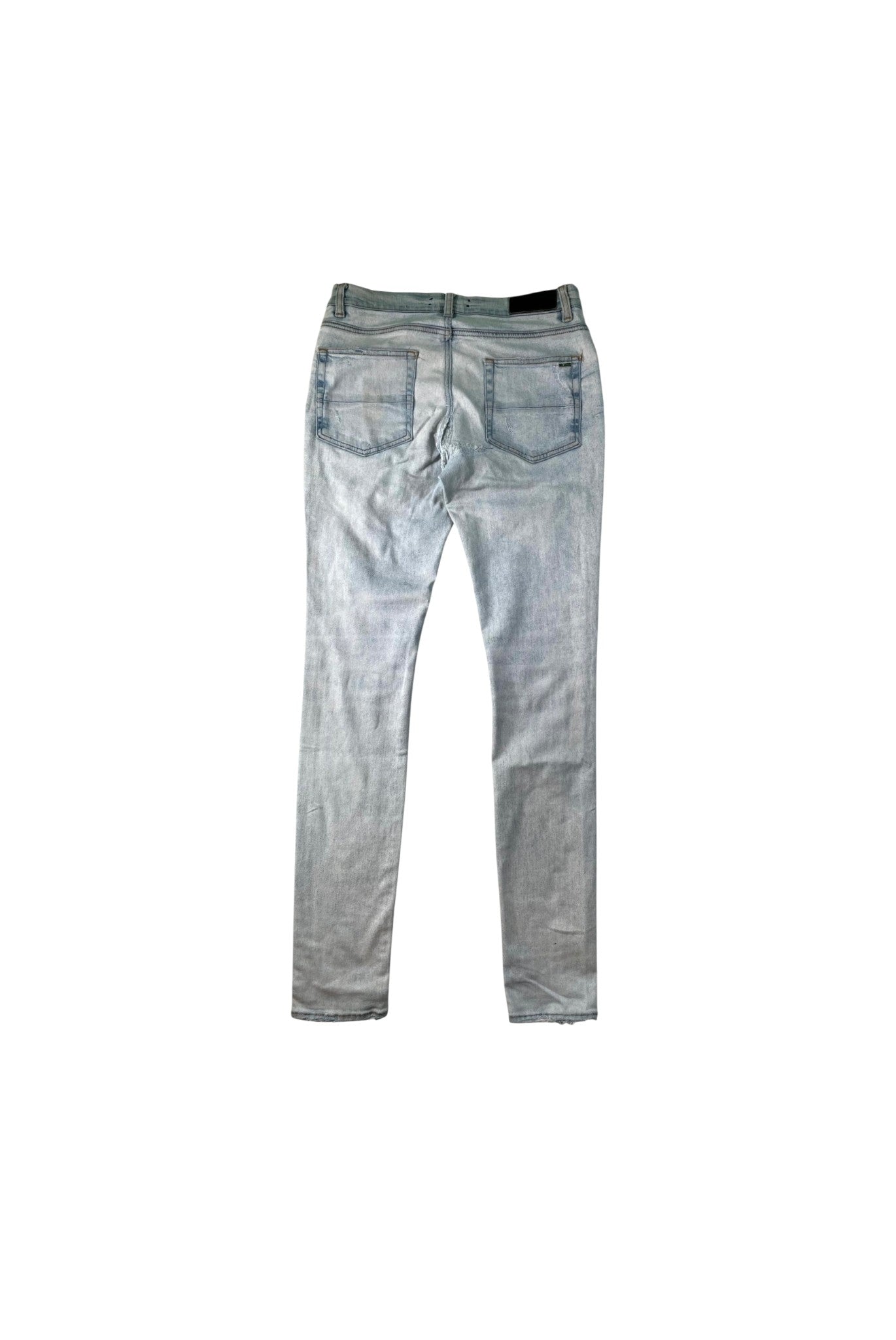 Amiri Tie Dye Patch "MX1" Light Wash Jeans