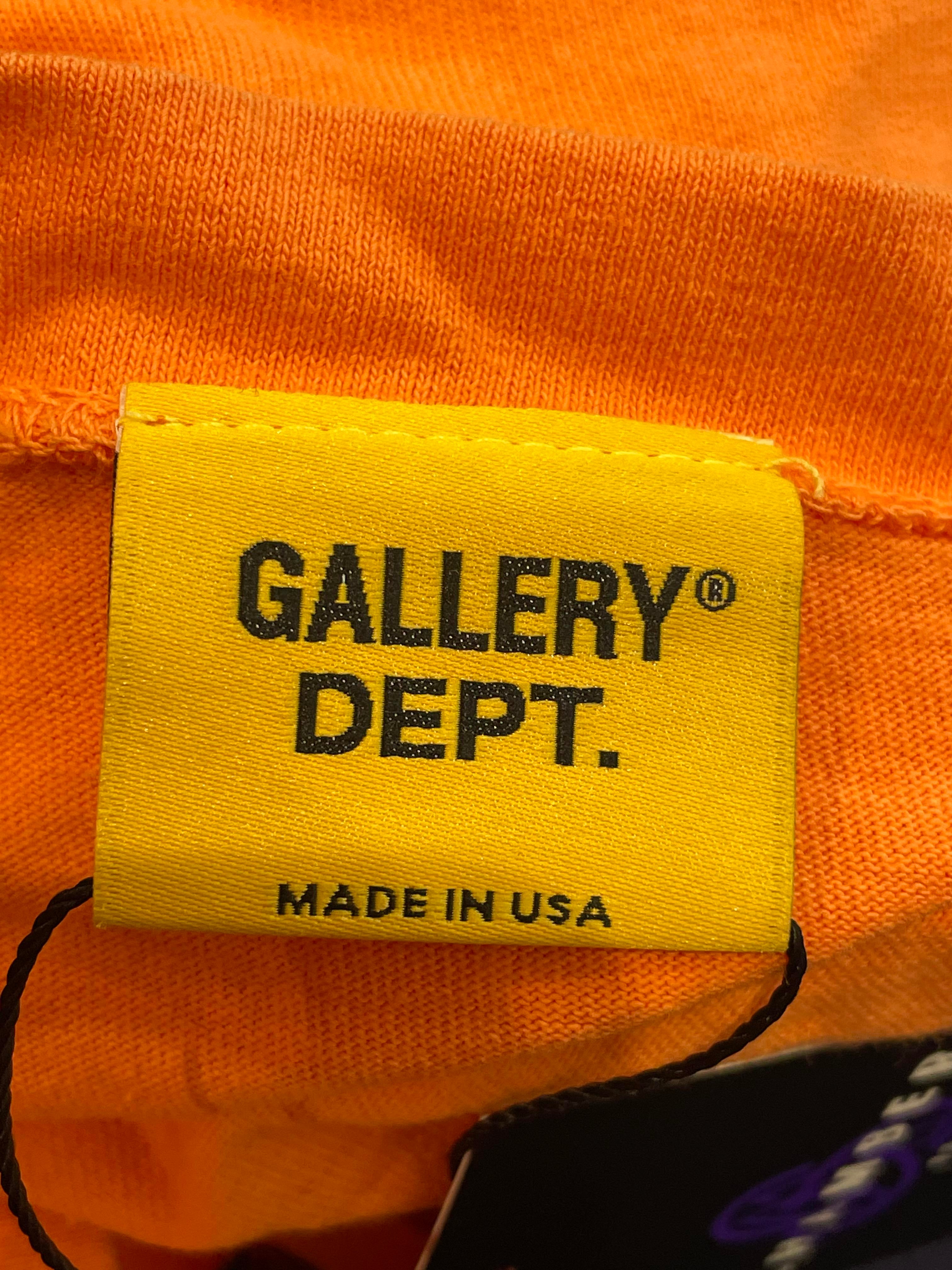 Gallery Dept French Logo Orange & Black Tee