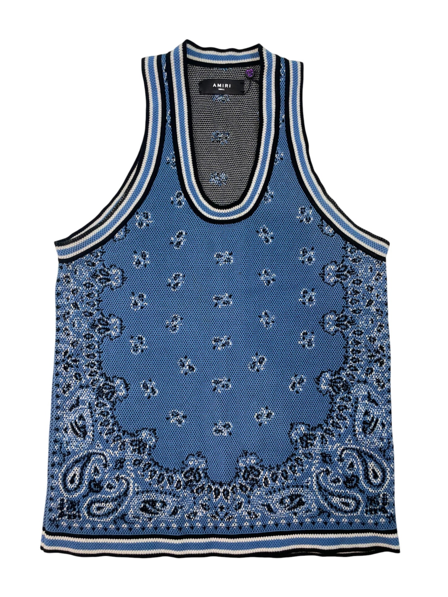 Amiri Baby Blue MA Knit Tank Top