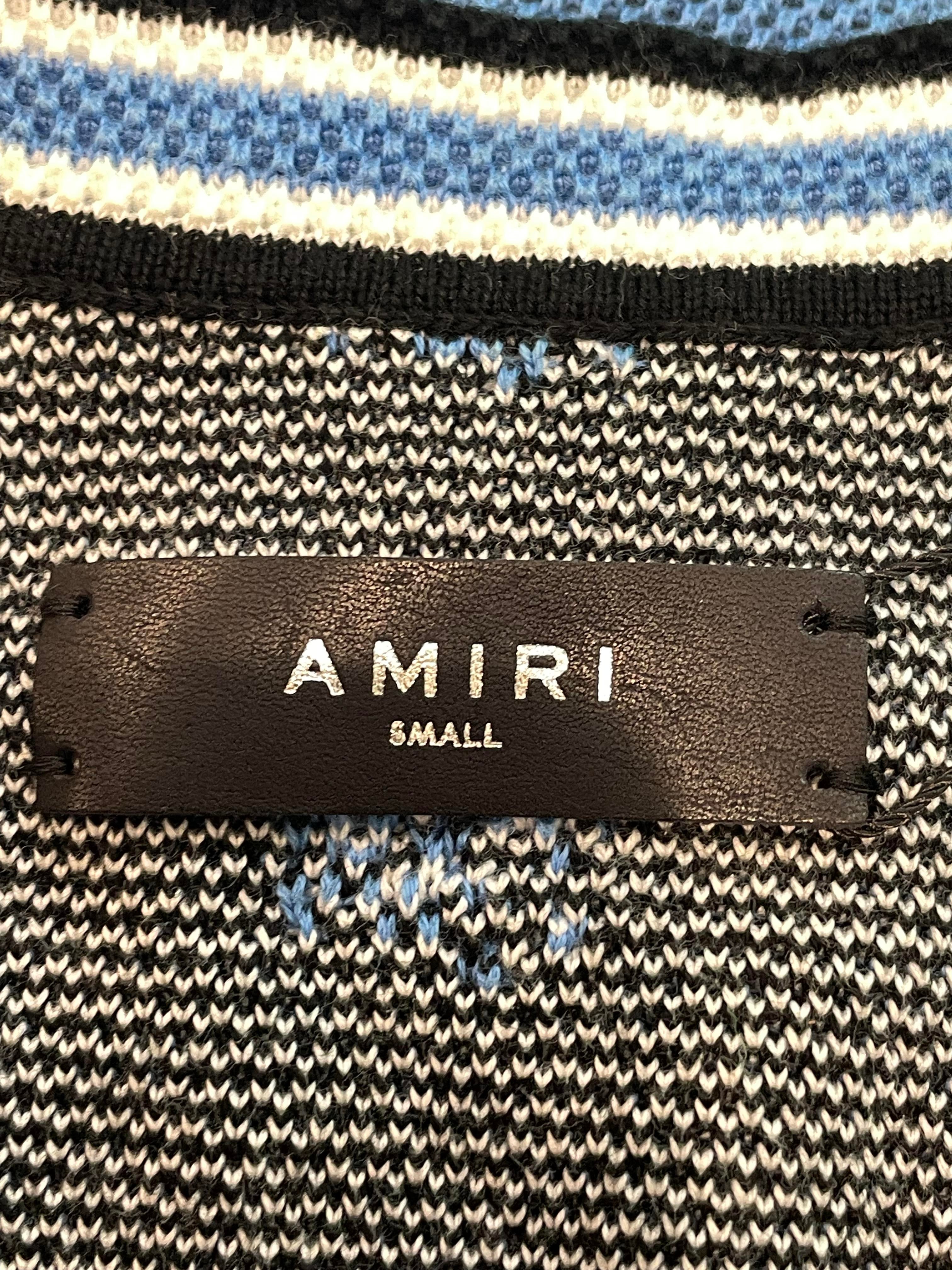 Amiri Baby Blue MA Knit Tank Top