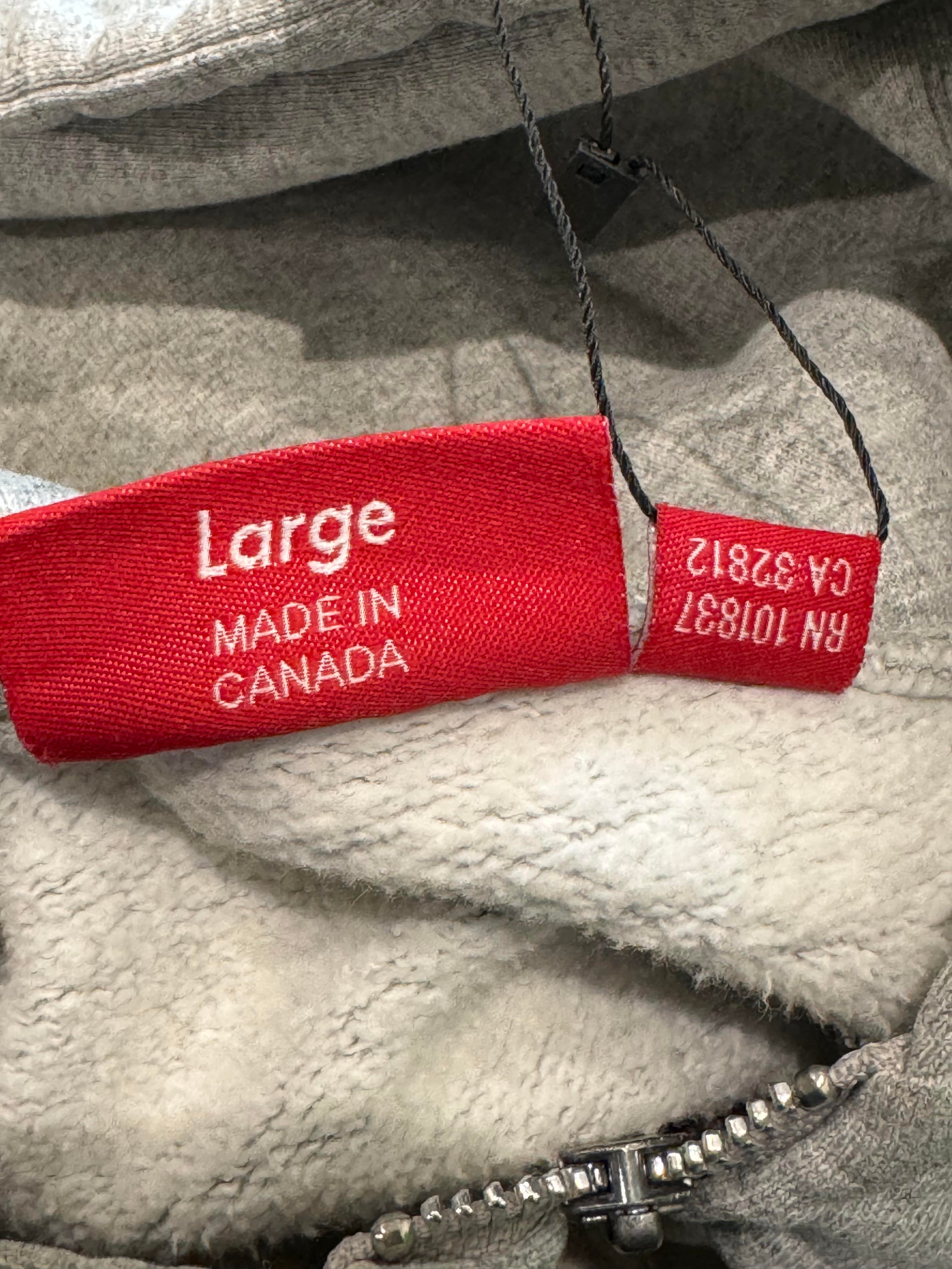 Supreme Grey Supream Zip Up Hoodie