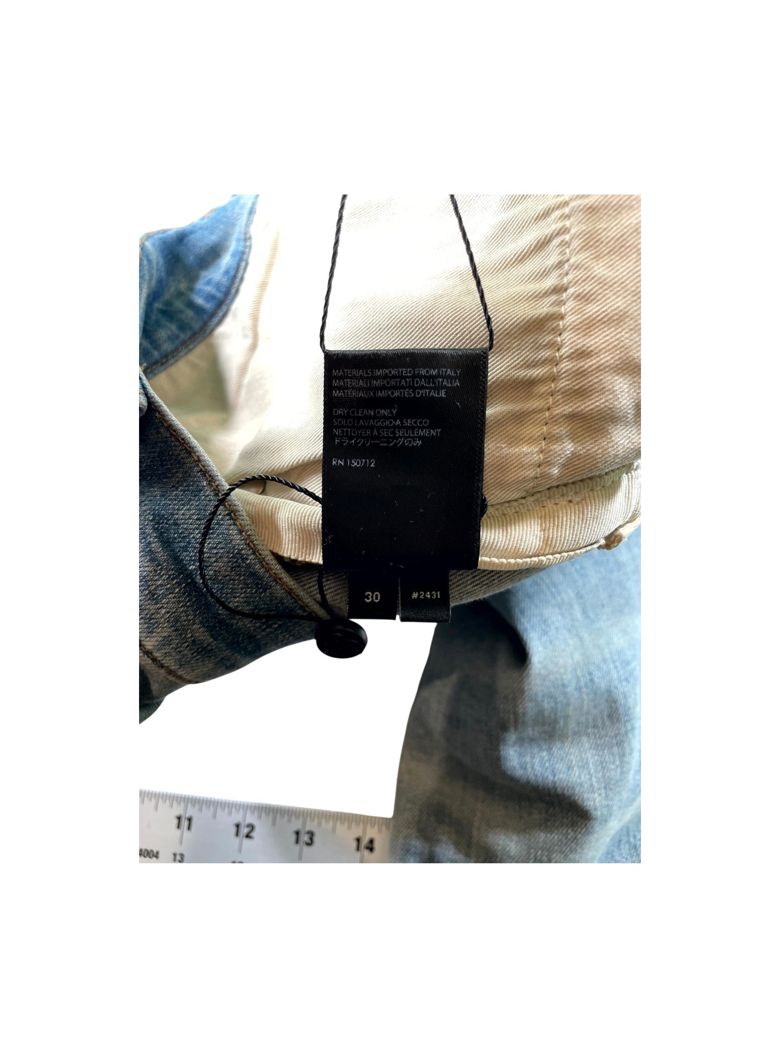Amiri "MX1" Patch Light Wash, Baby Blue & Red Jeans