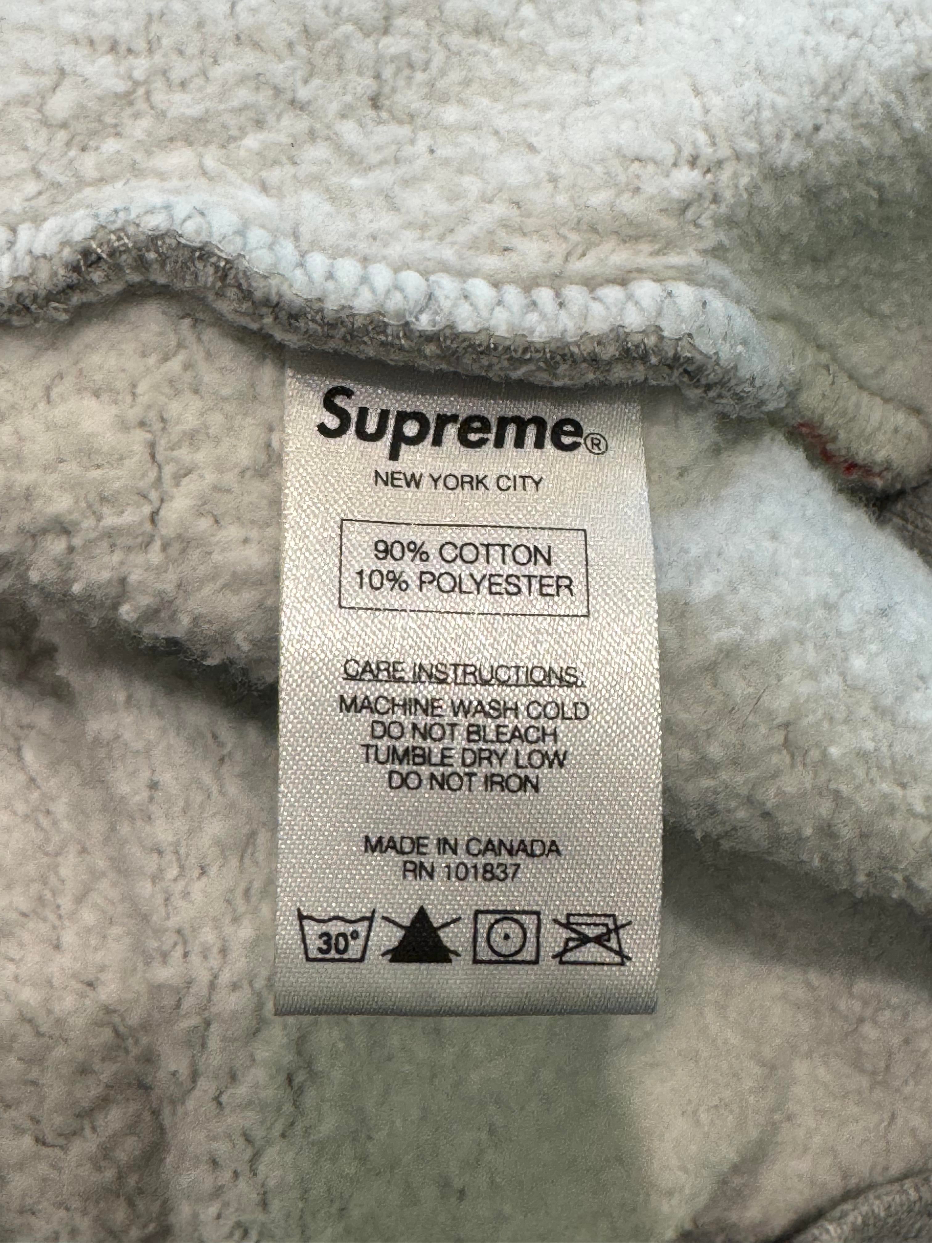 Supreme Grey Supream Zip Up Hoodie