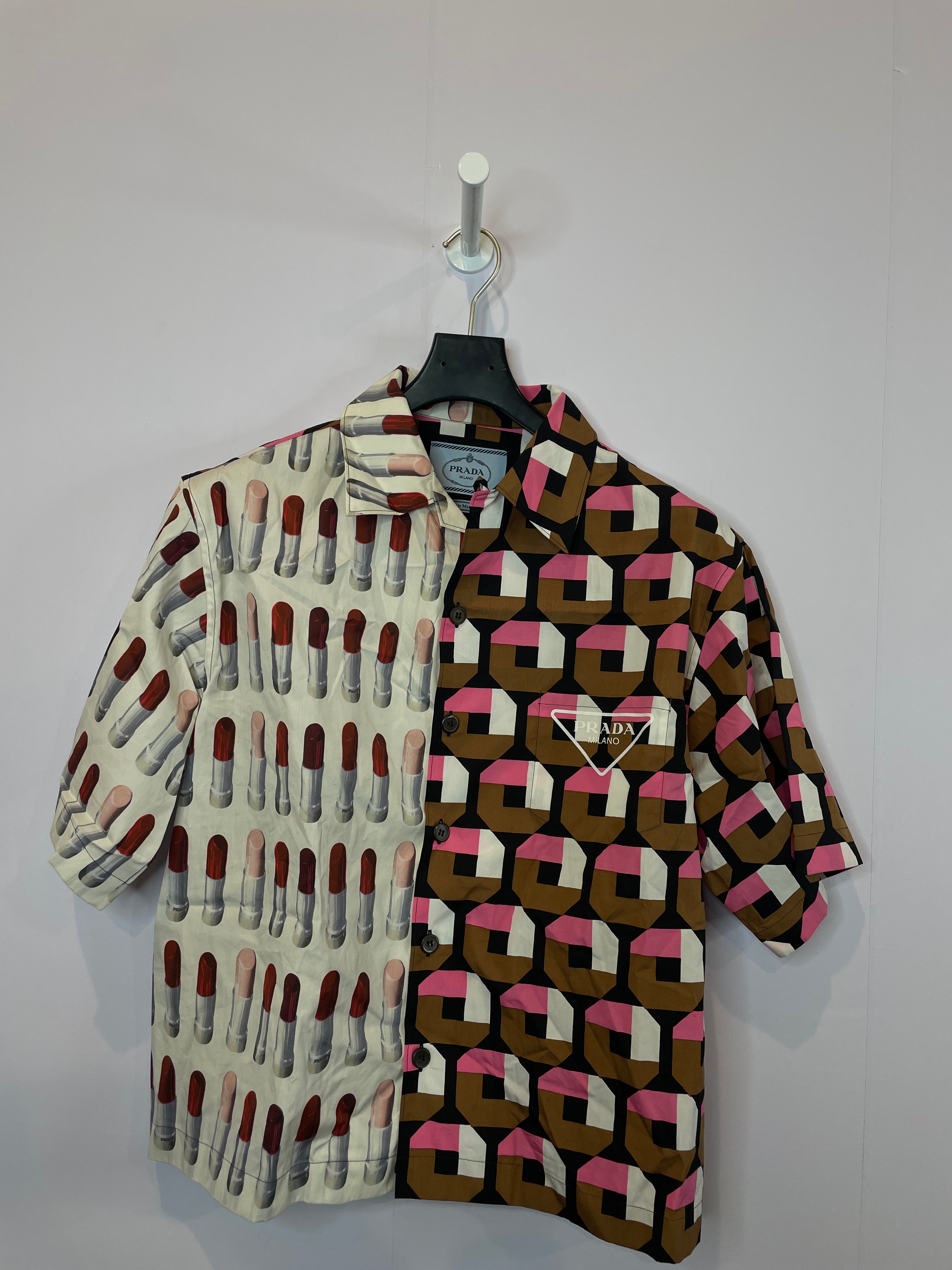 Prada Button Up Brown Pink New With Tags Medium