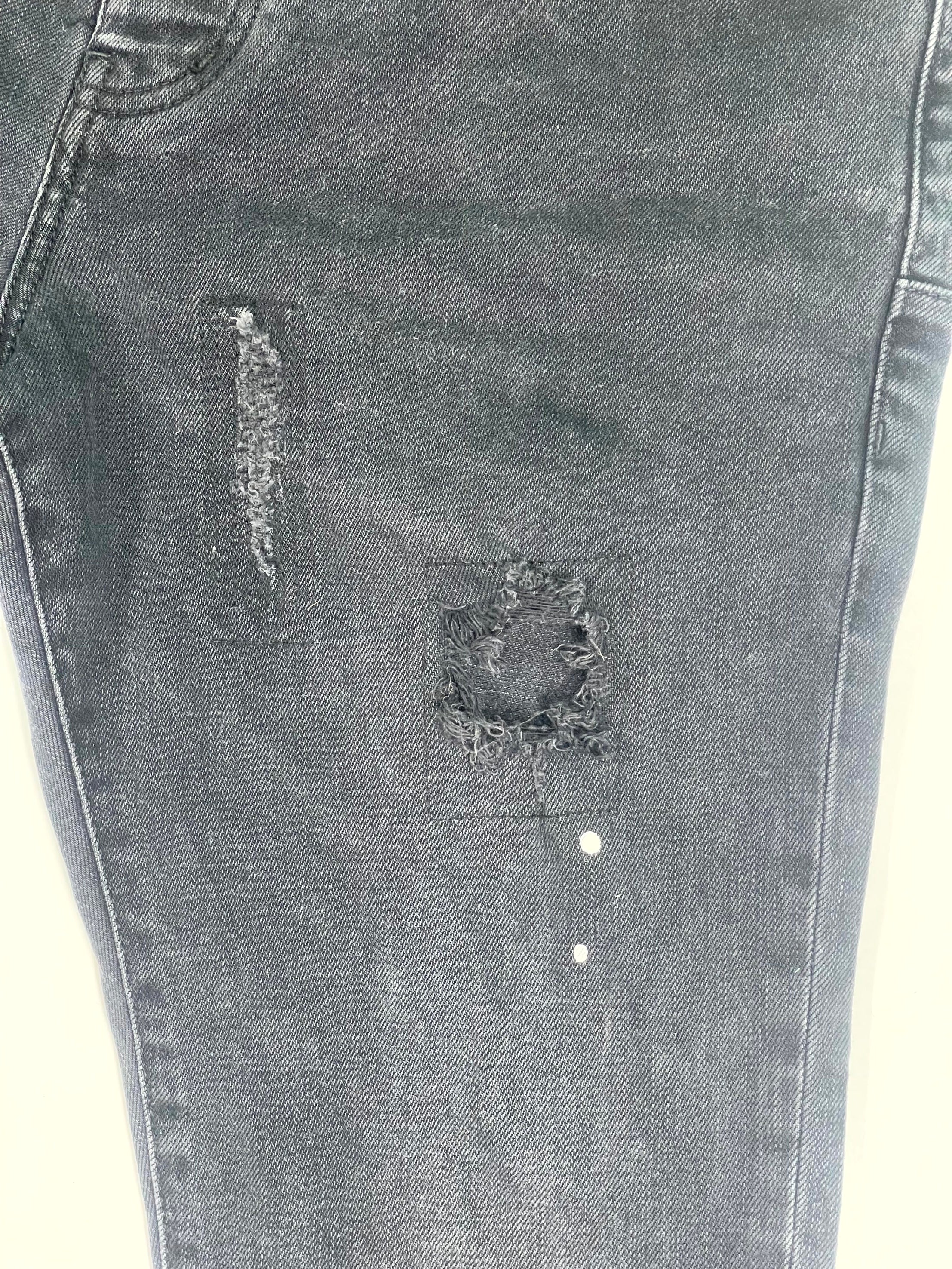 Purple Brand Paint Drip Black Jeans