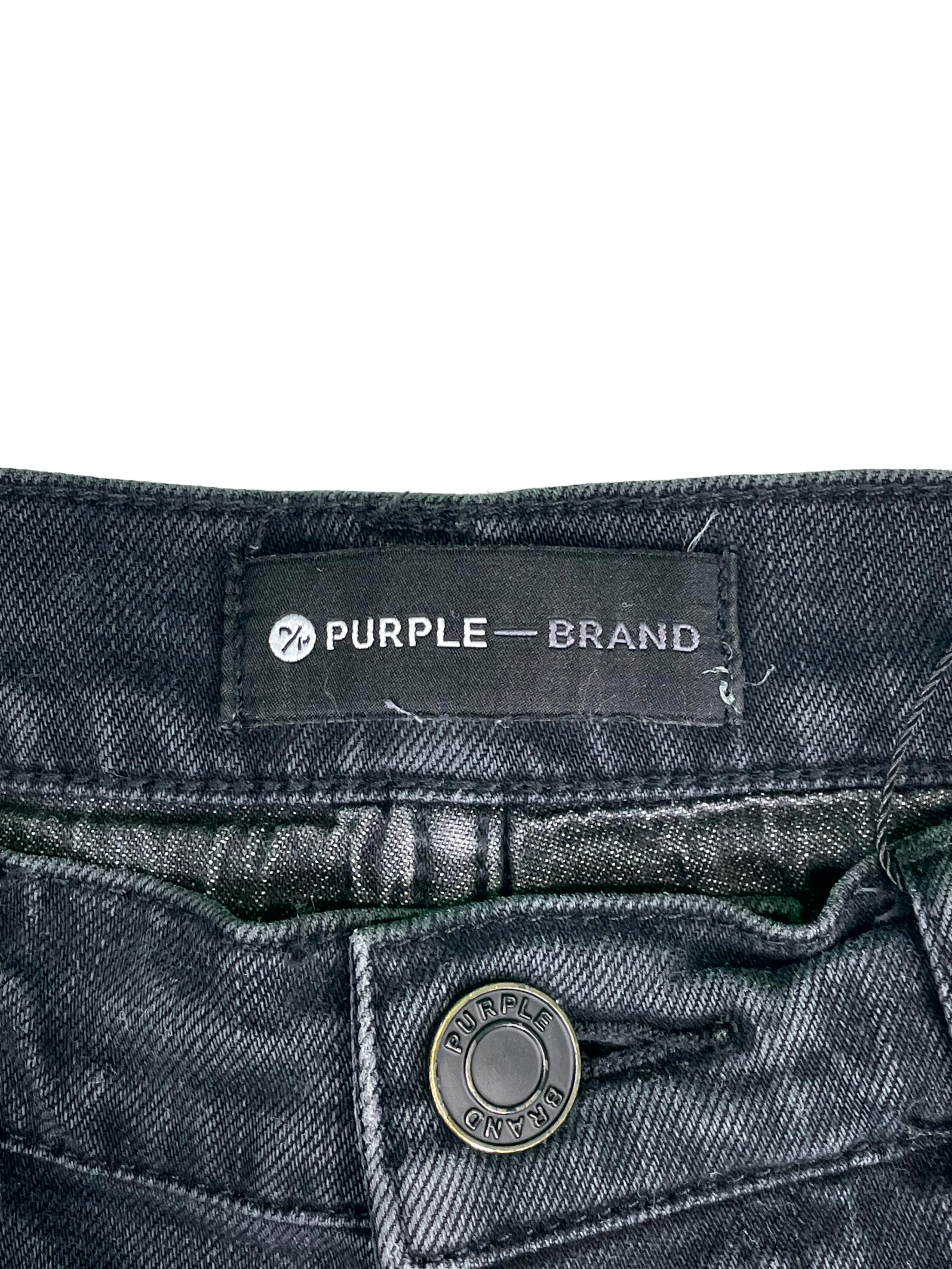 Purple Brand Paint Drip Black Jeans