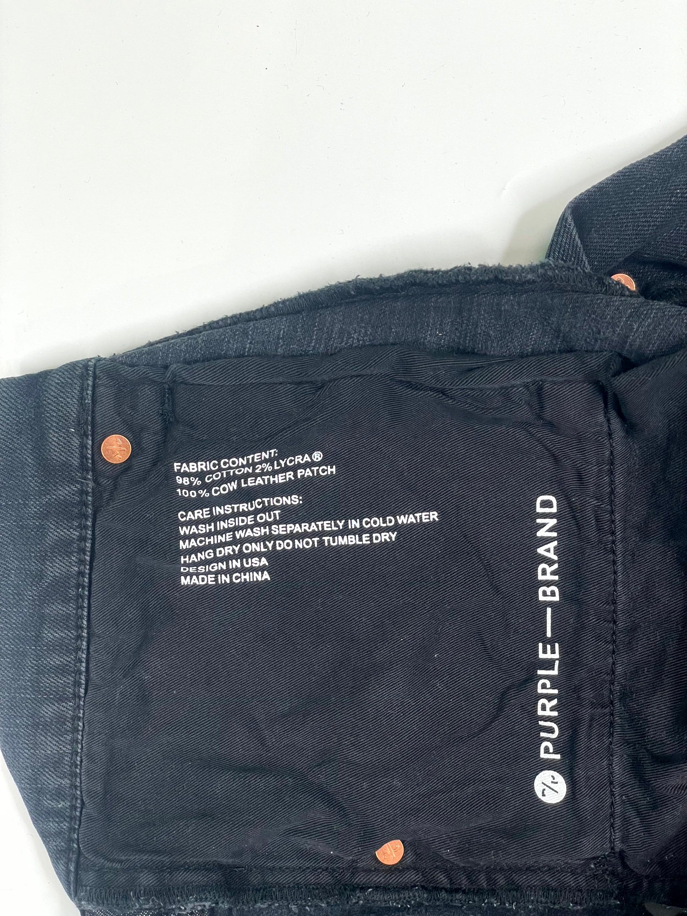 Purple Brand Paint Drip Black Jeans