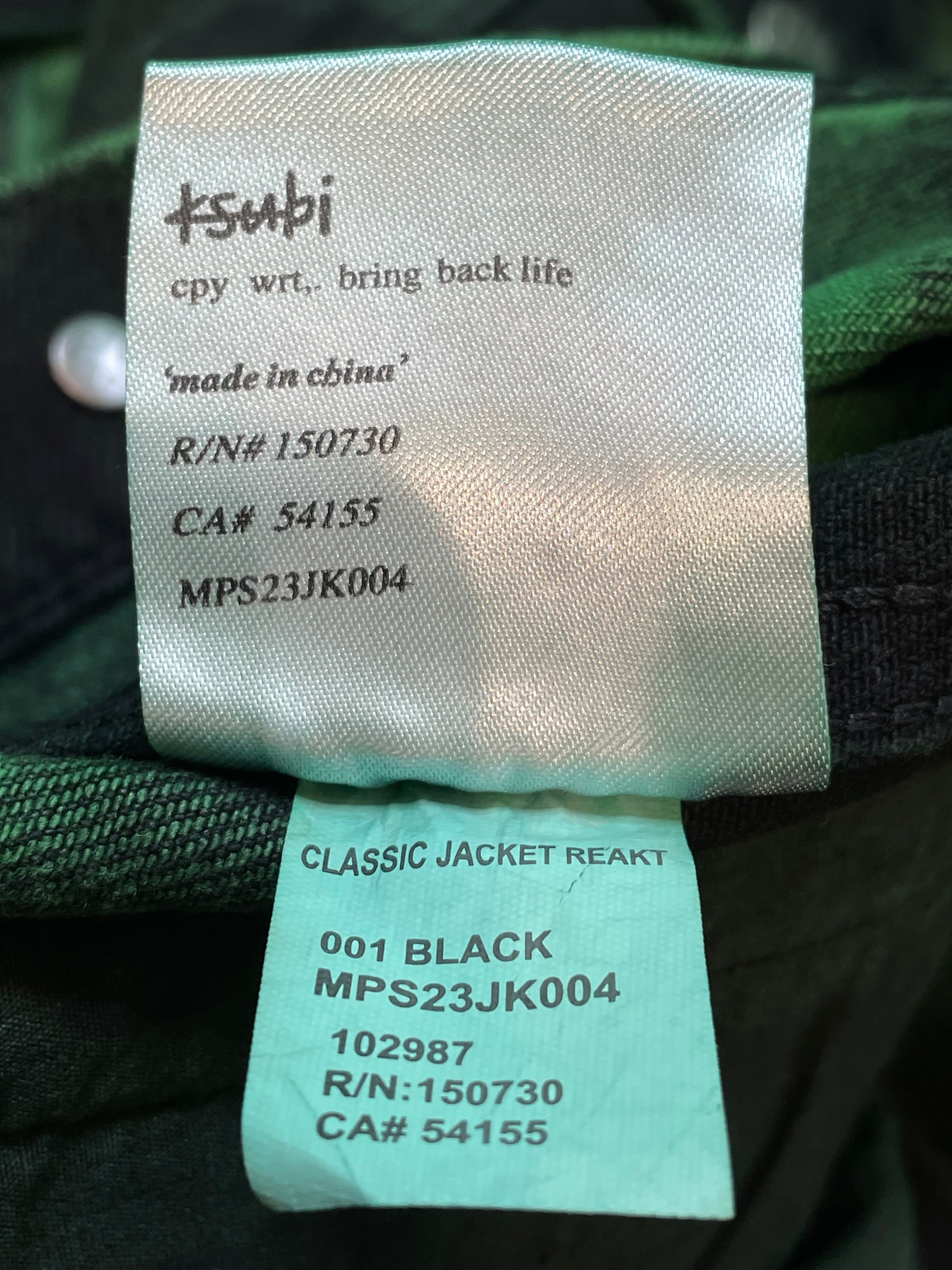 Ksubi Black & Green Jean Jacket