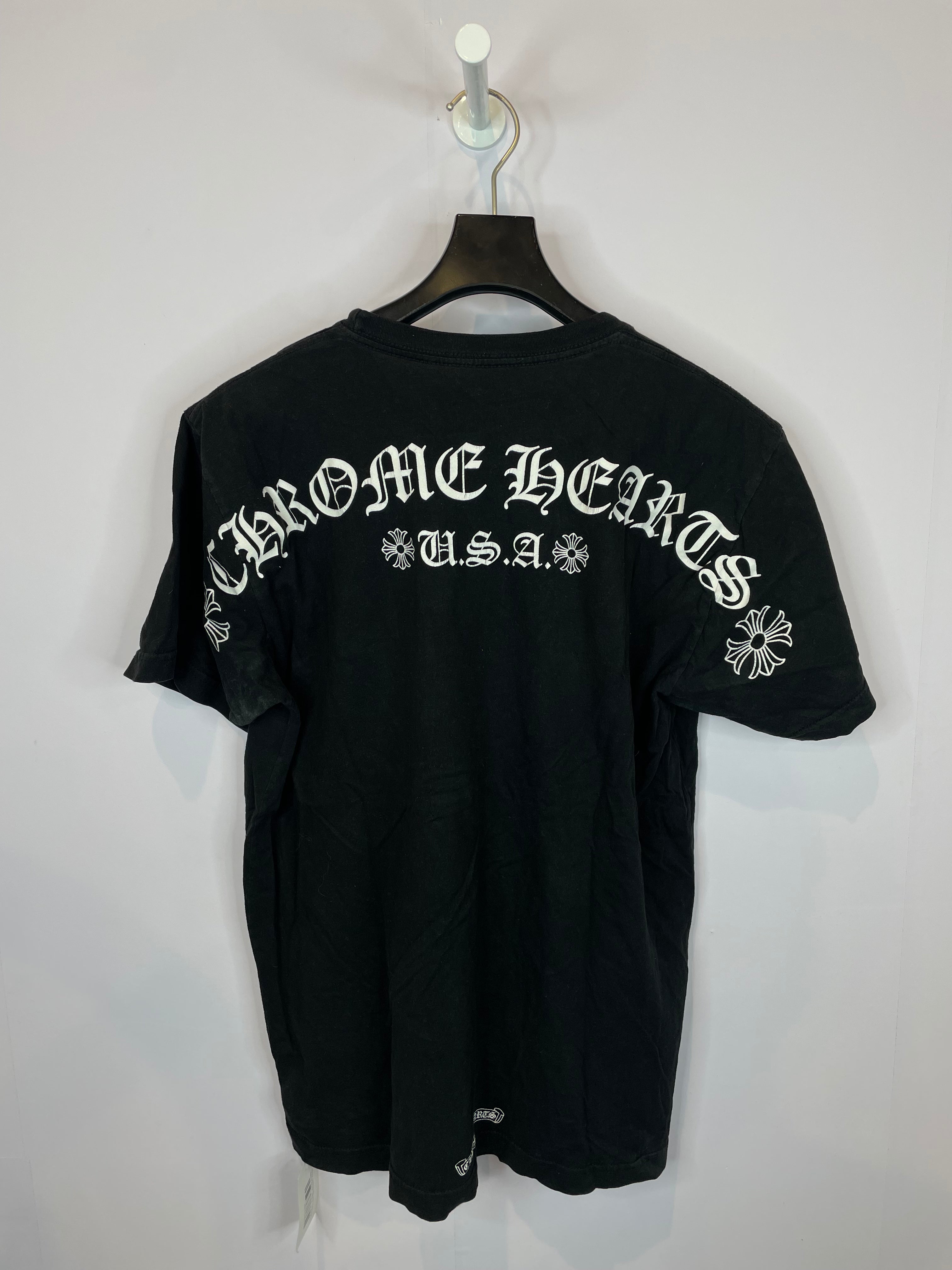 Chrome Hearts Shoulder Logo Tee Black Used Large