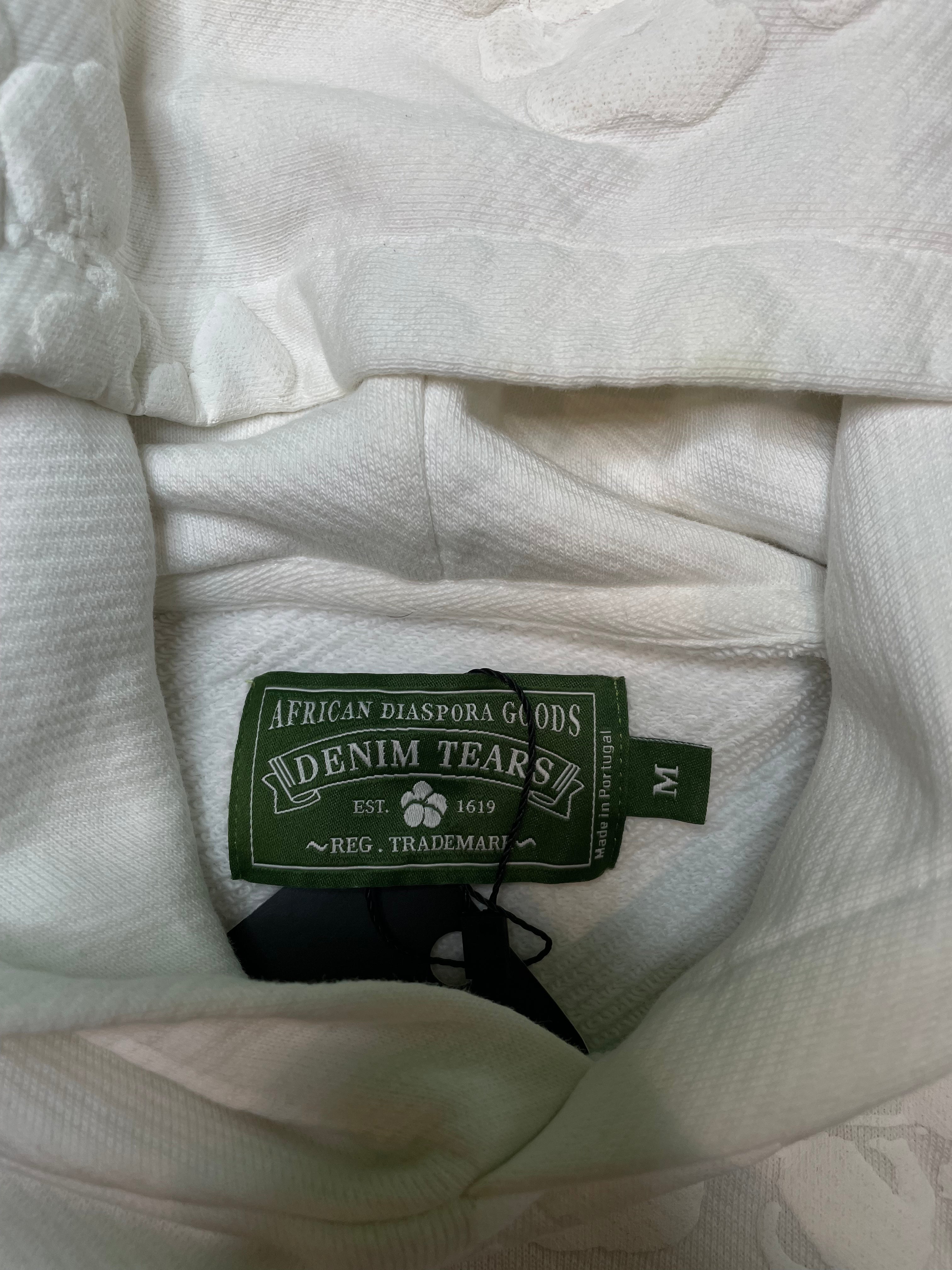 Denim Tears White Mono Hoodie