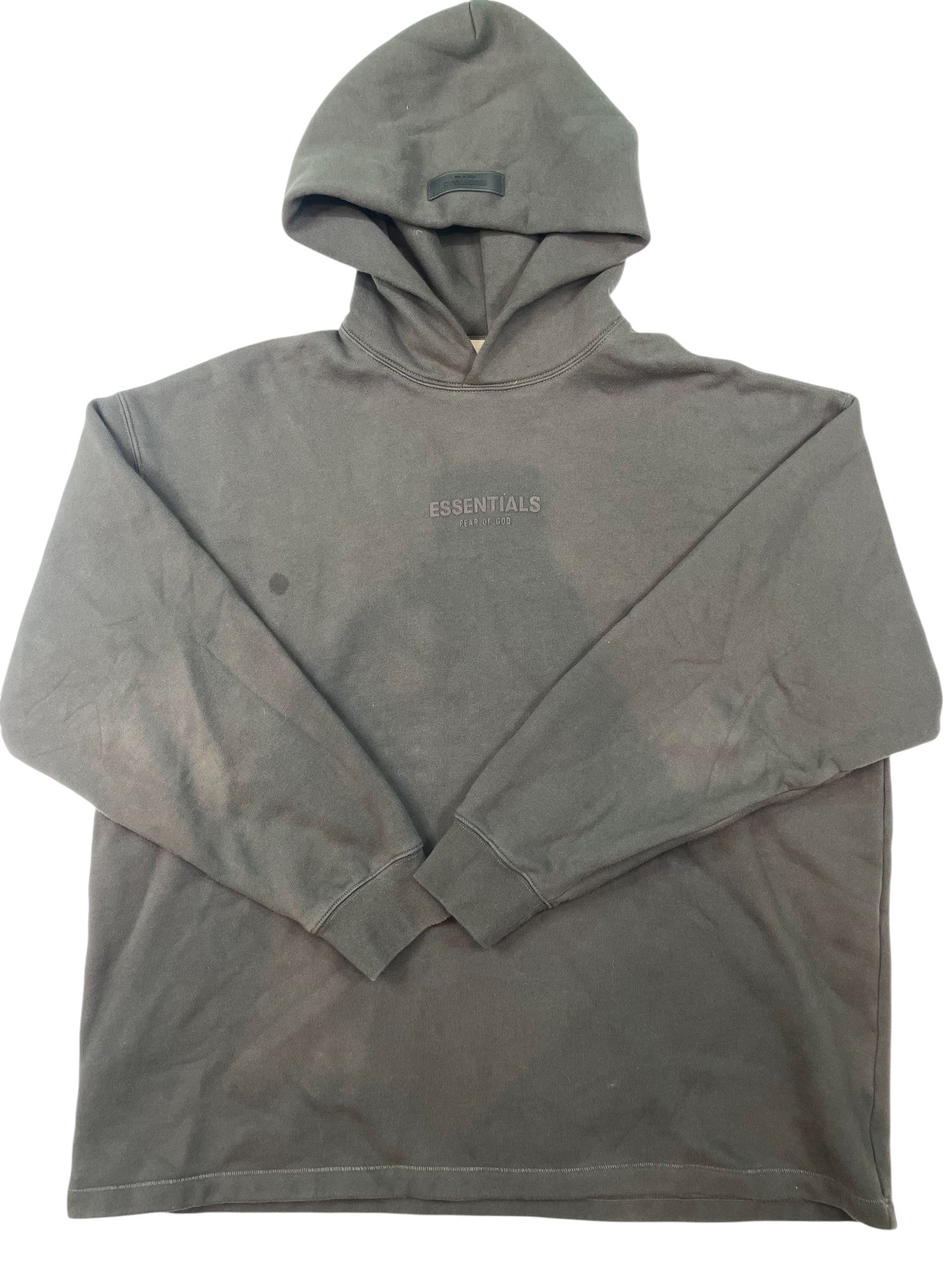 Essentials Relaxed Dark Olive Hoodie