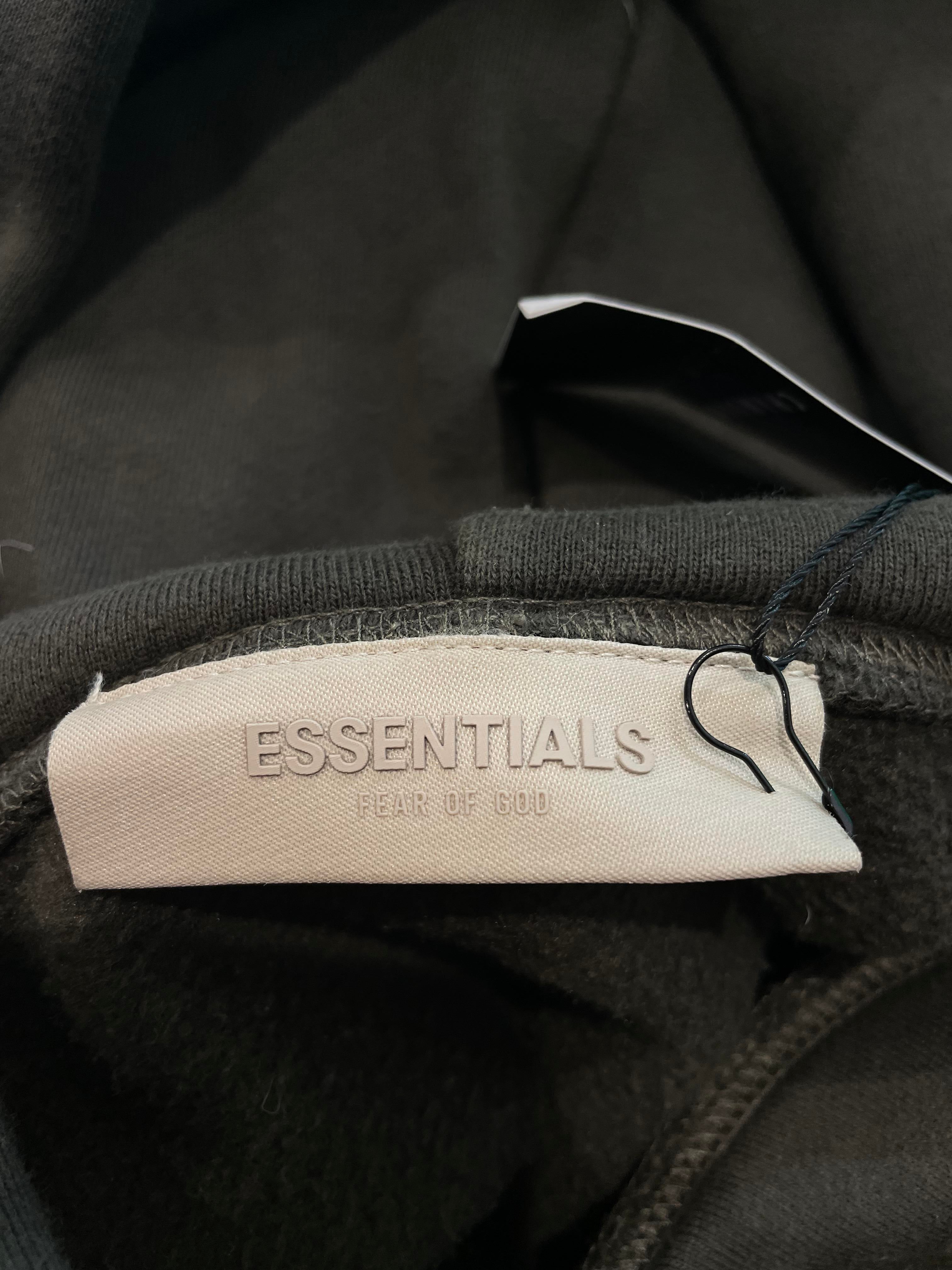 Essentials Relaxed Dark Olive Hoodie