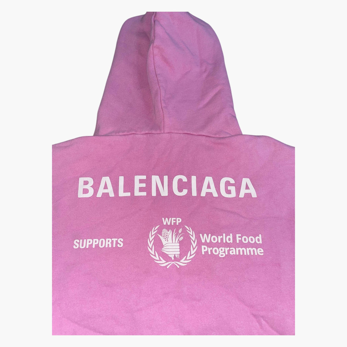 Balenciaga World Food Programme Pink Hoodie